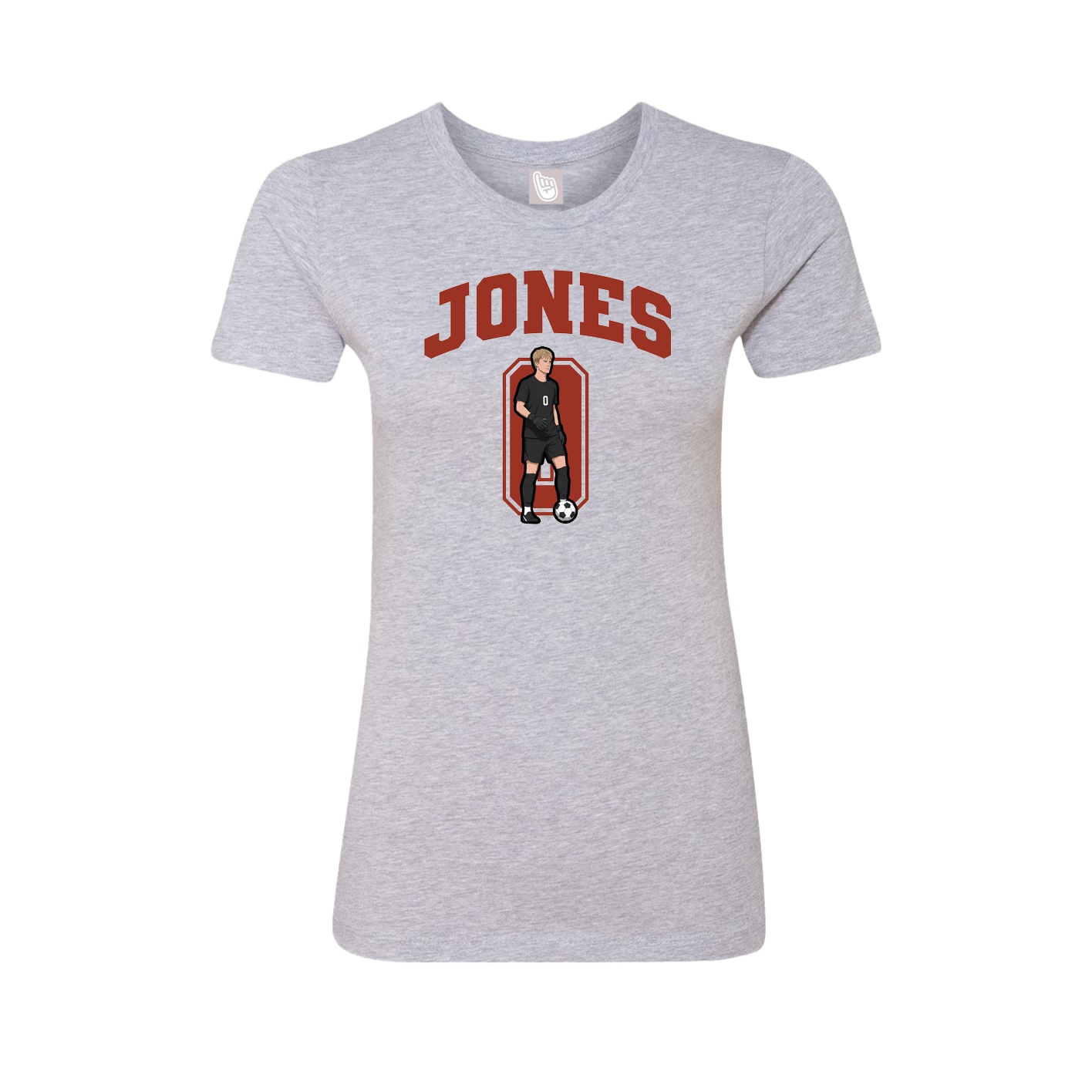 Fitted Women's Tee — Number in Grey