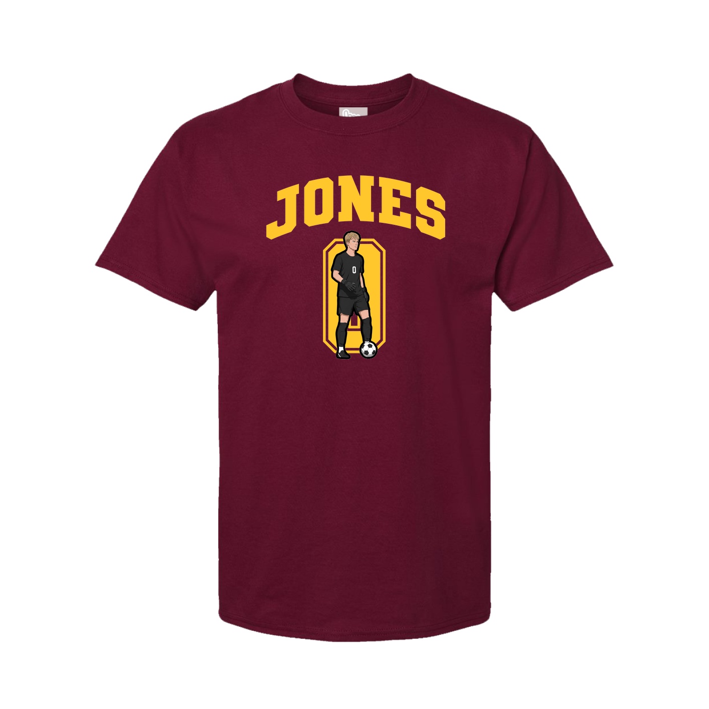 Youth Tee — Number in Cardinal