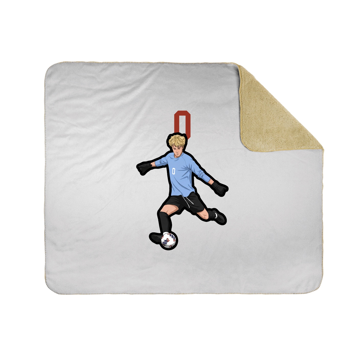 Throw Blanket — Number Top in White