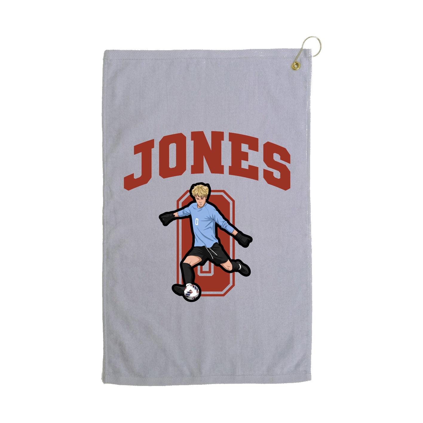 Golf Towel — Number in Grey