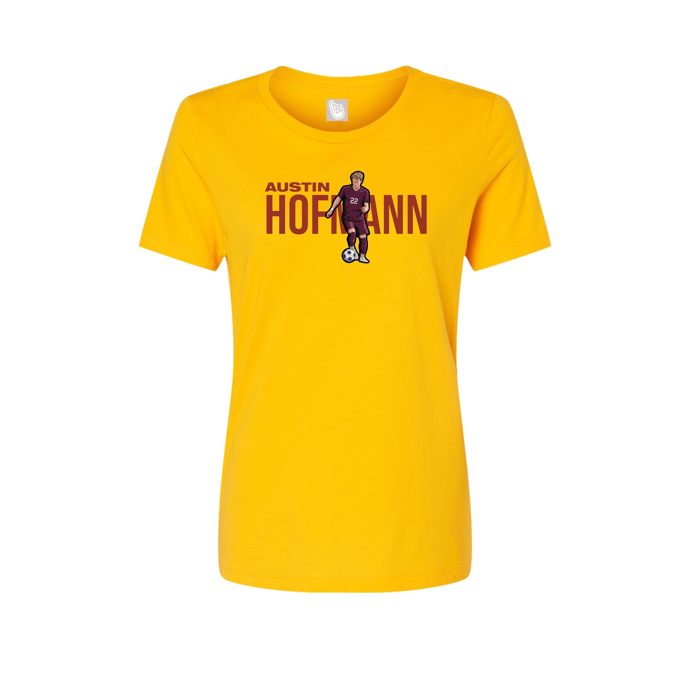 Fitted Women's Tee — Player Name in Gold