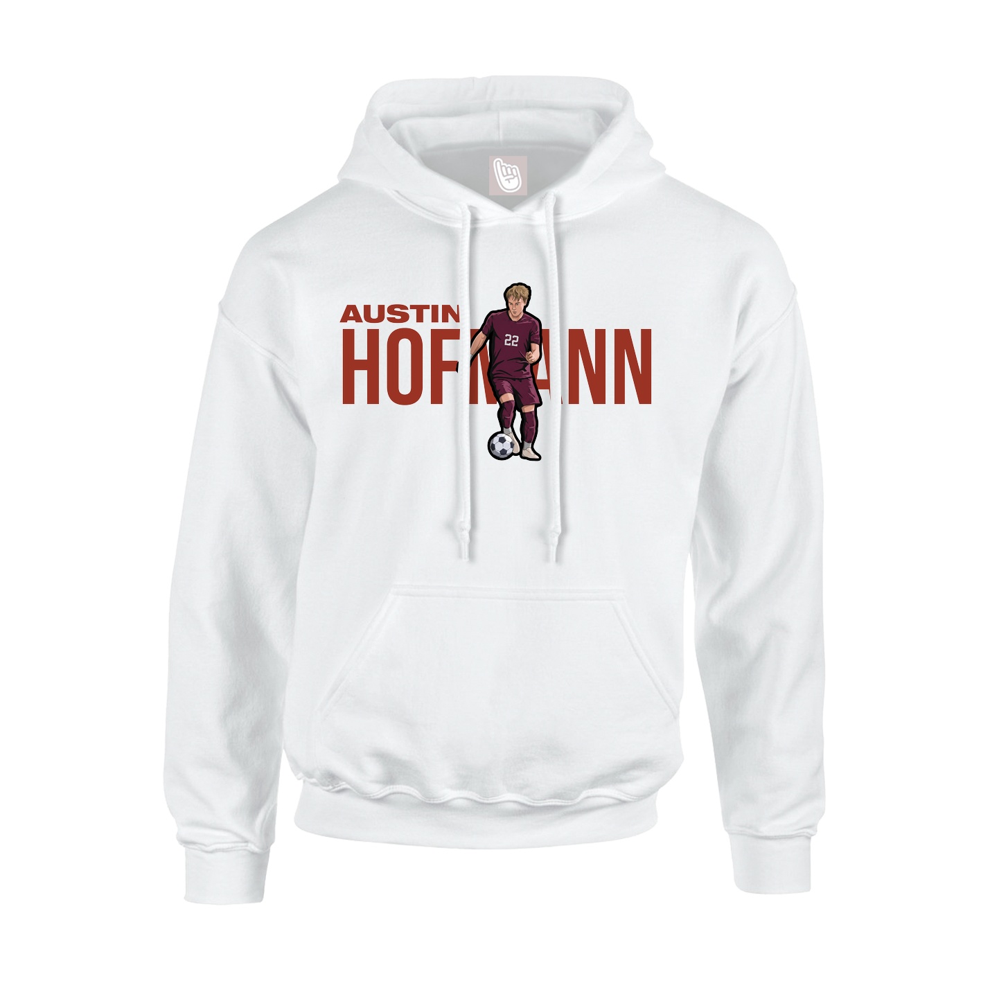 Youth Hoodie — Player Name in White
