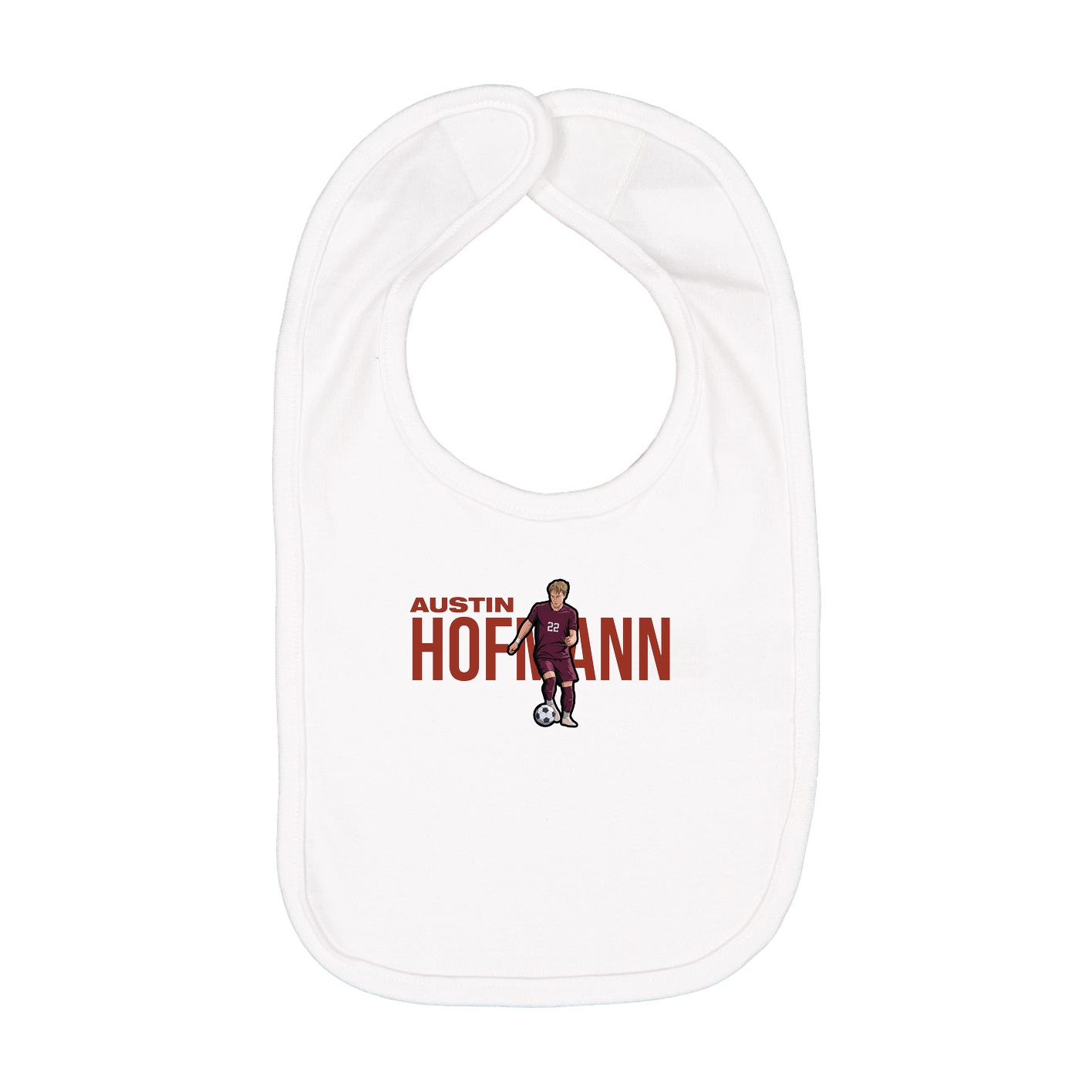 Infant Bib — Player Name in White