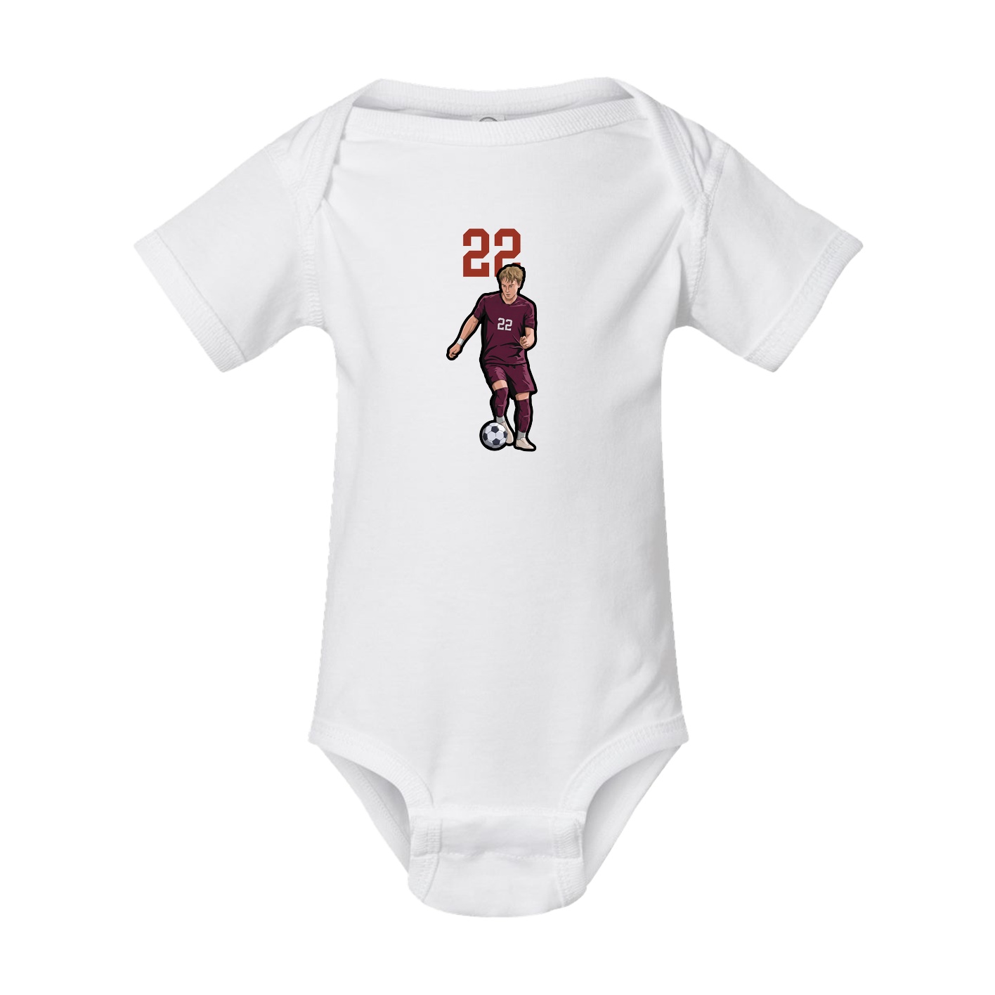 Baby Onesie — Number Top in White