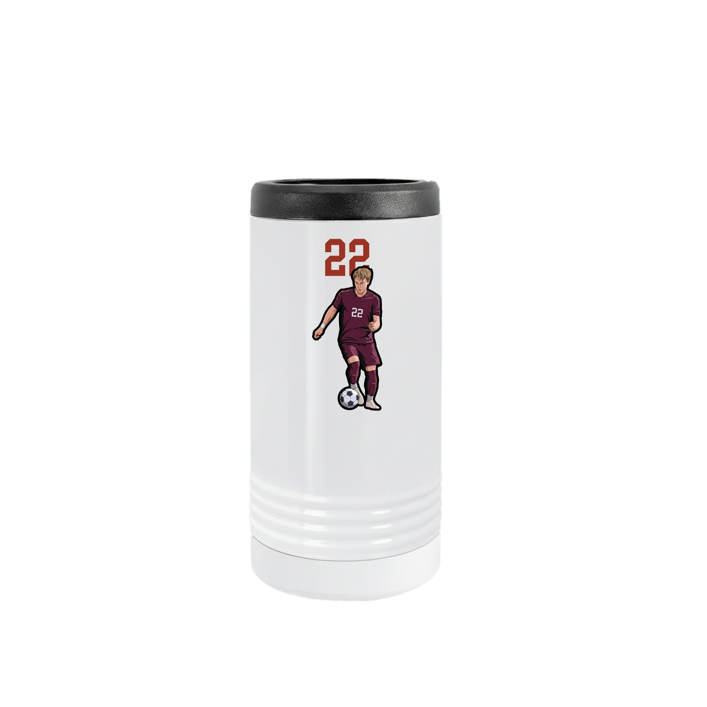 Slim Beverage Holder — Number Top in White