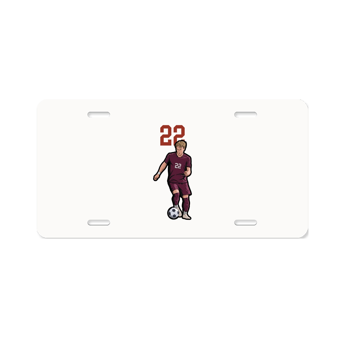 License Plate — Number Top in Classic