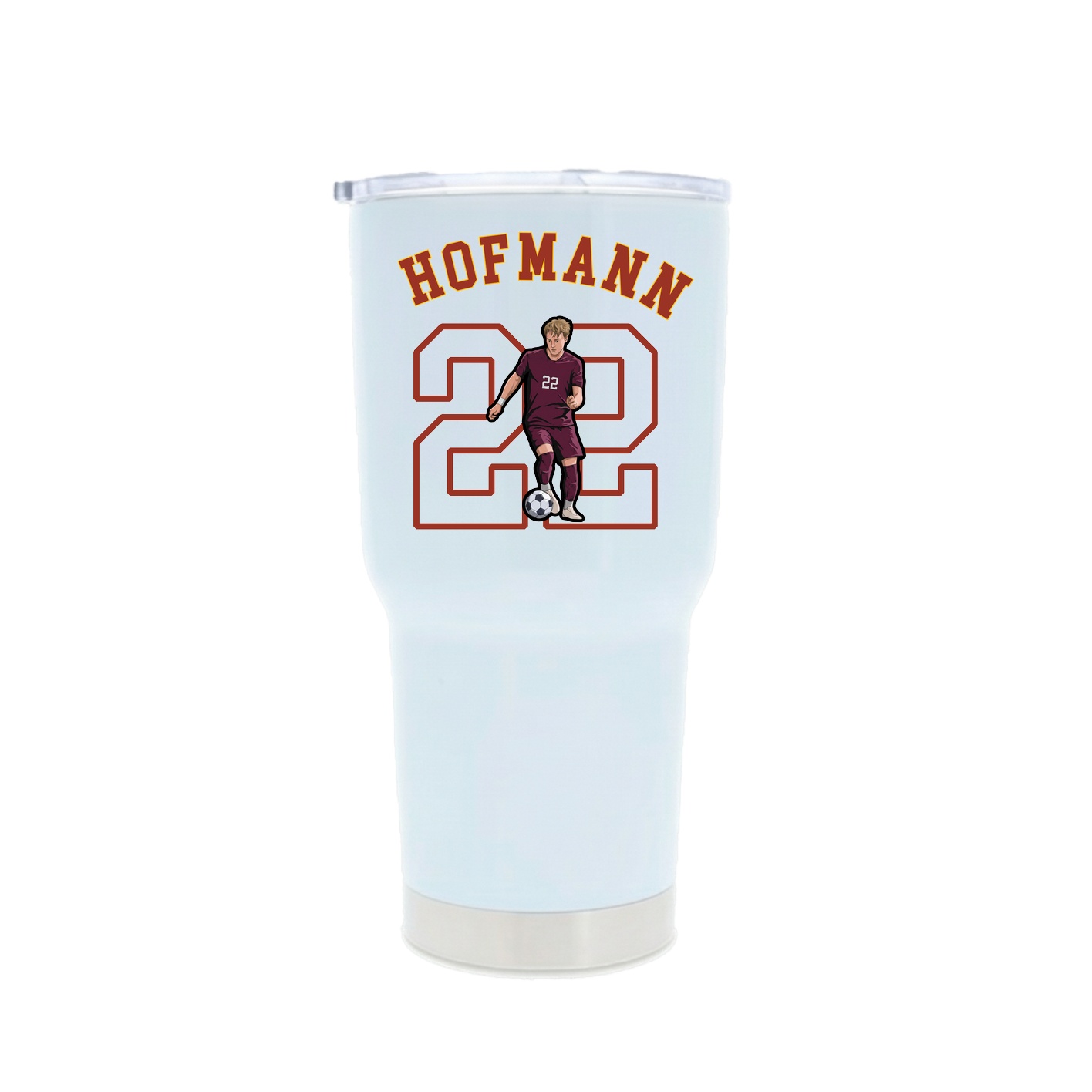 30oz Stainless Steel Tumbler — Shirsey Arch in White