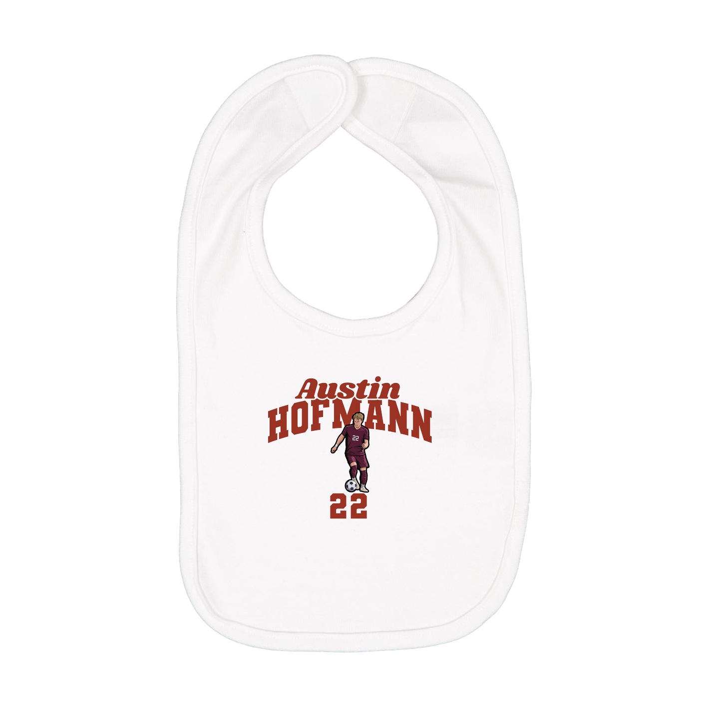 Infant Bib — Signature Arch in White