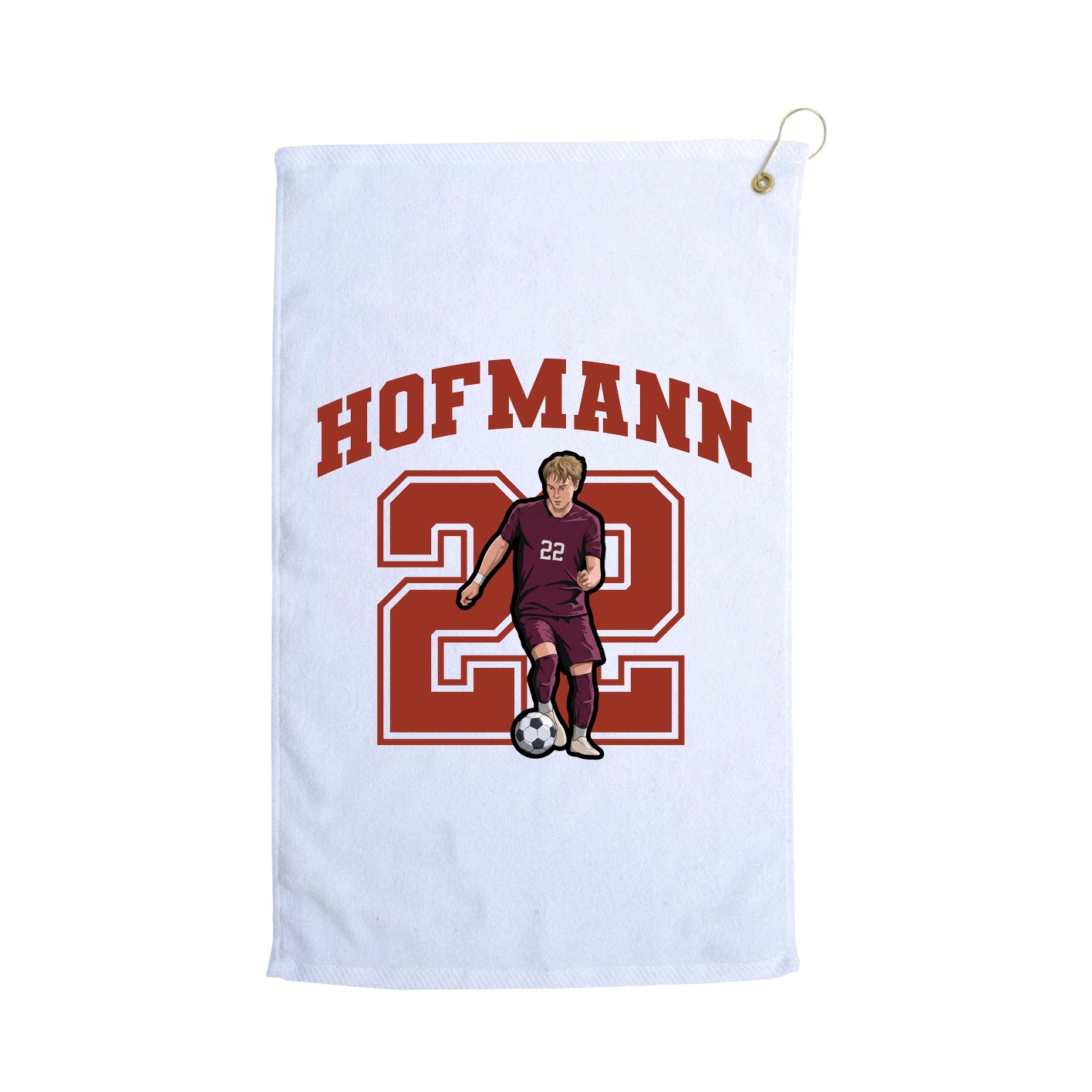 Golf Towel — Number in White