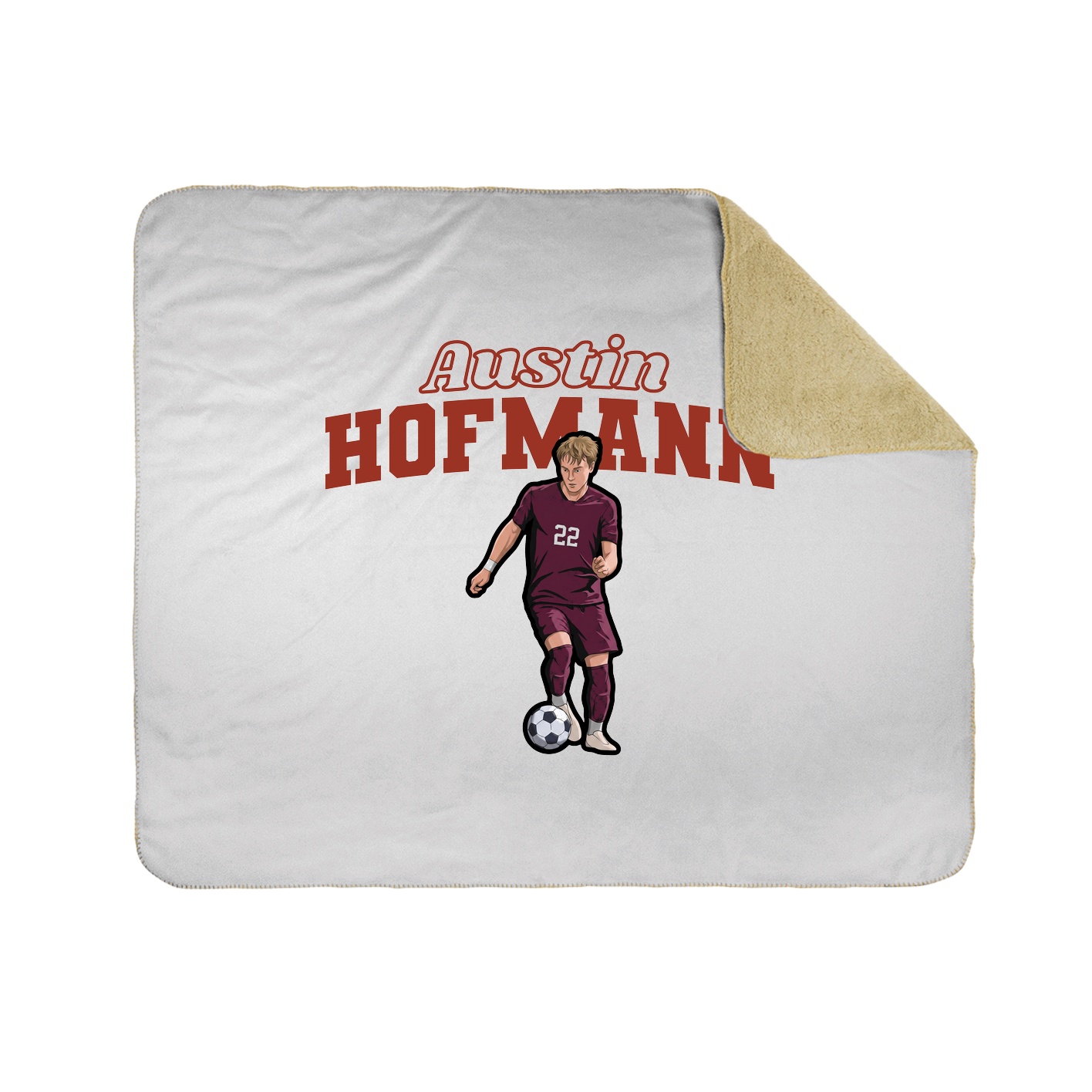 Throw Blanket — Name Arch in White