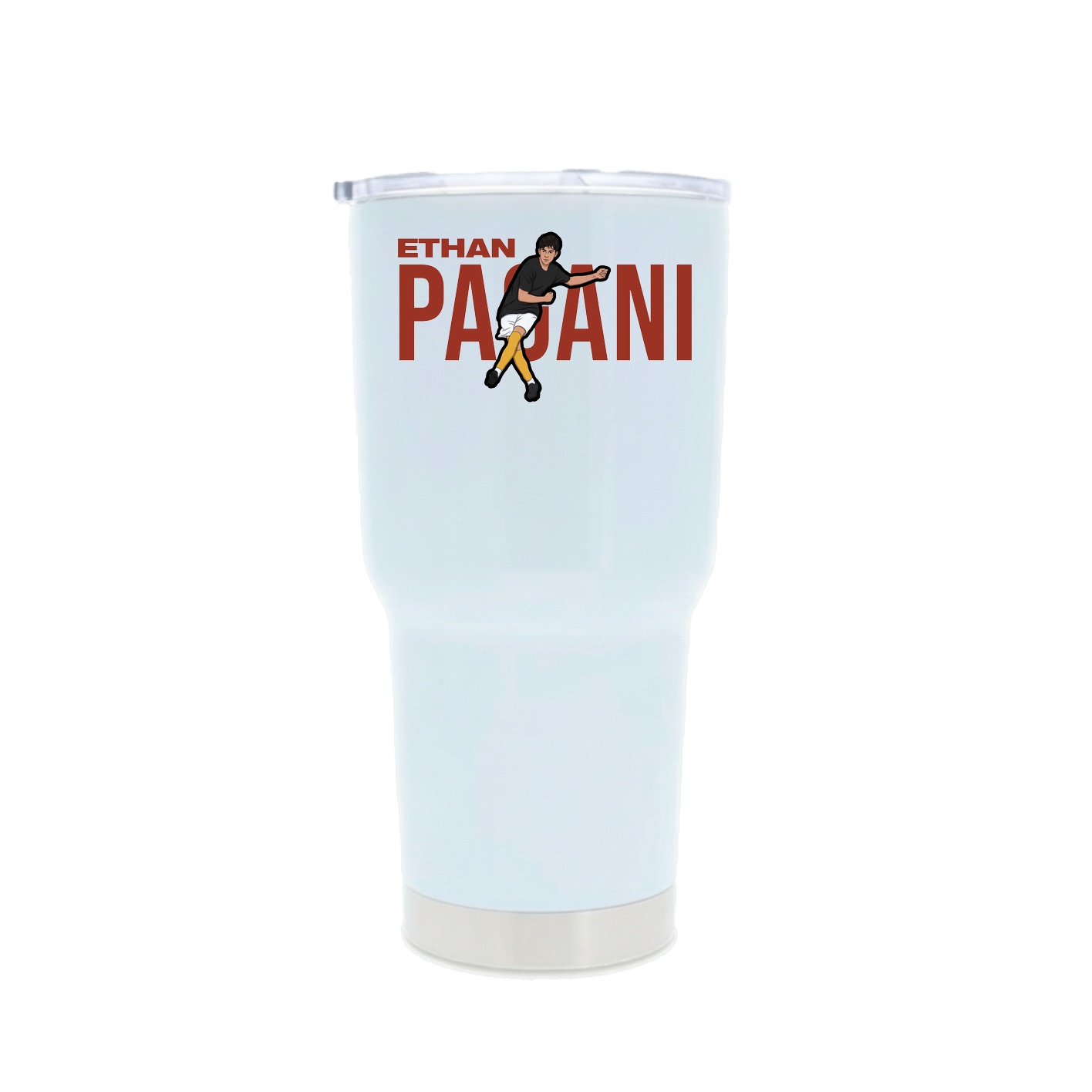 30oz Stainless Steel Tumbler — Player Name in White
