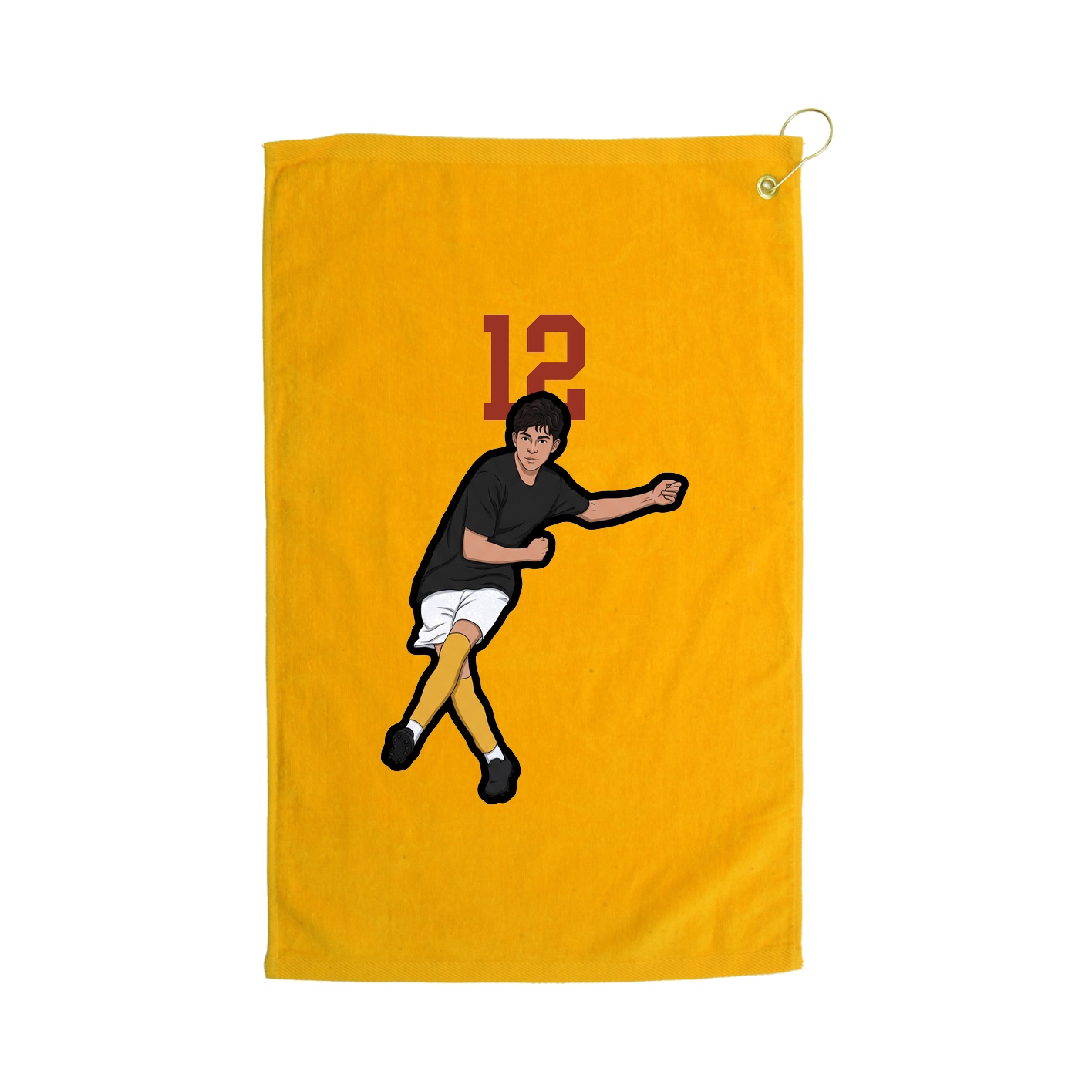 Golf Towel — Number Top in Gold