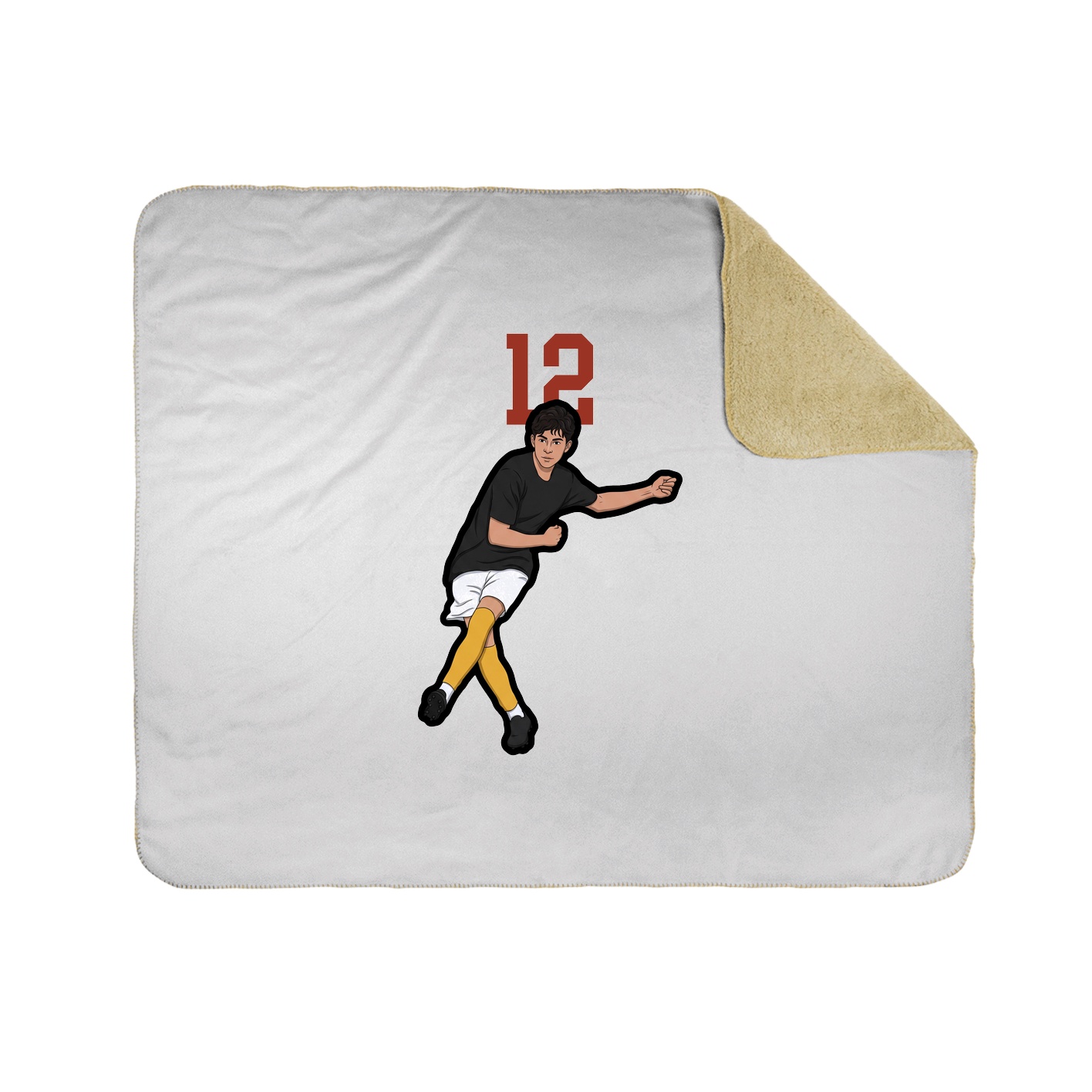 Throw Blanket — Number Top in White