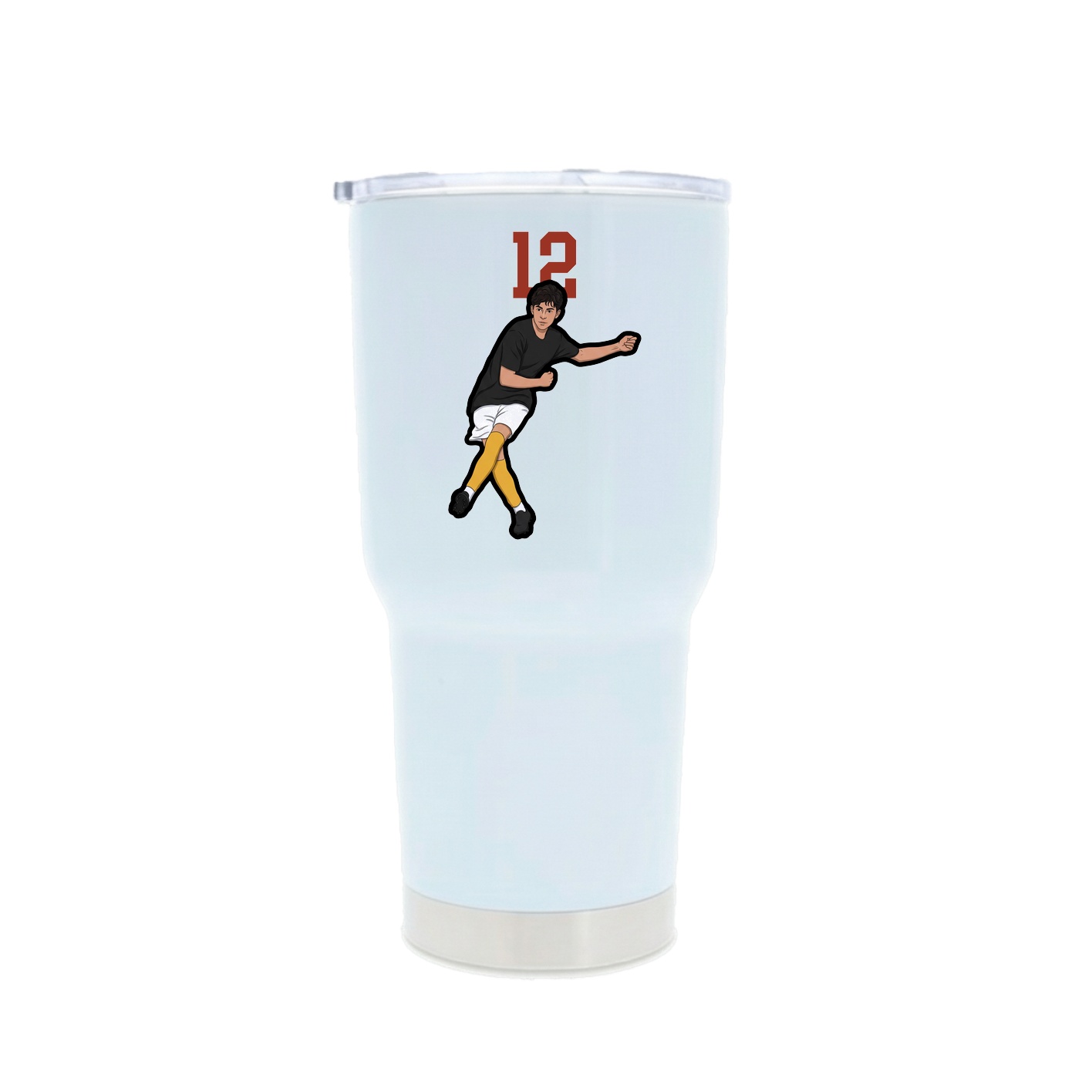 30oz Stainless Steel Tumbler — Number Top in White