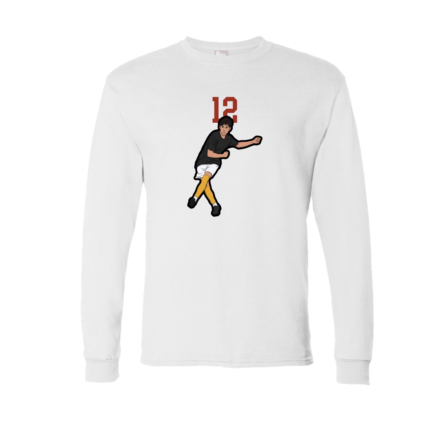 Long Sleeve Tee — Number Top in White