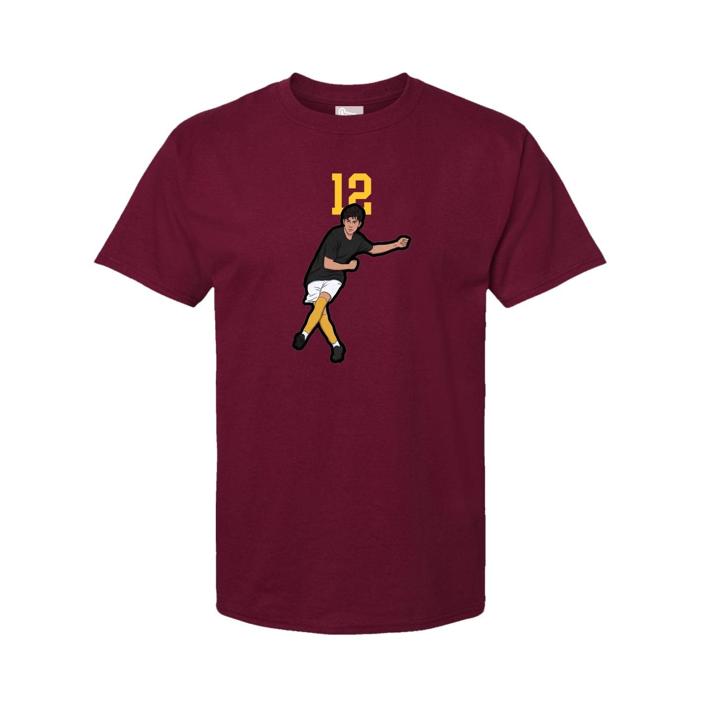 Youth Tee — Number Top in Cardinal