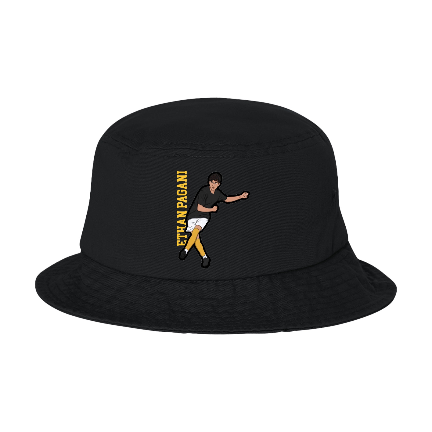 Bucket Cap — Name Vertical in Black
