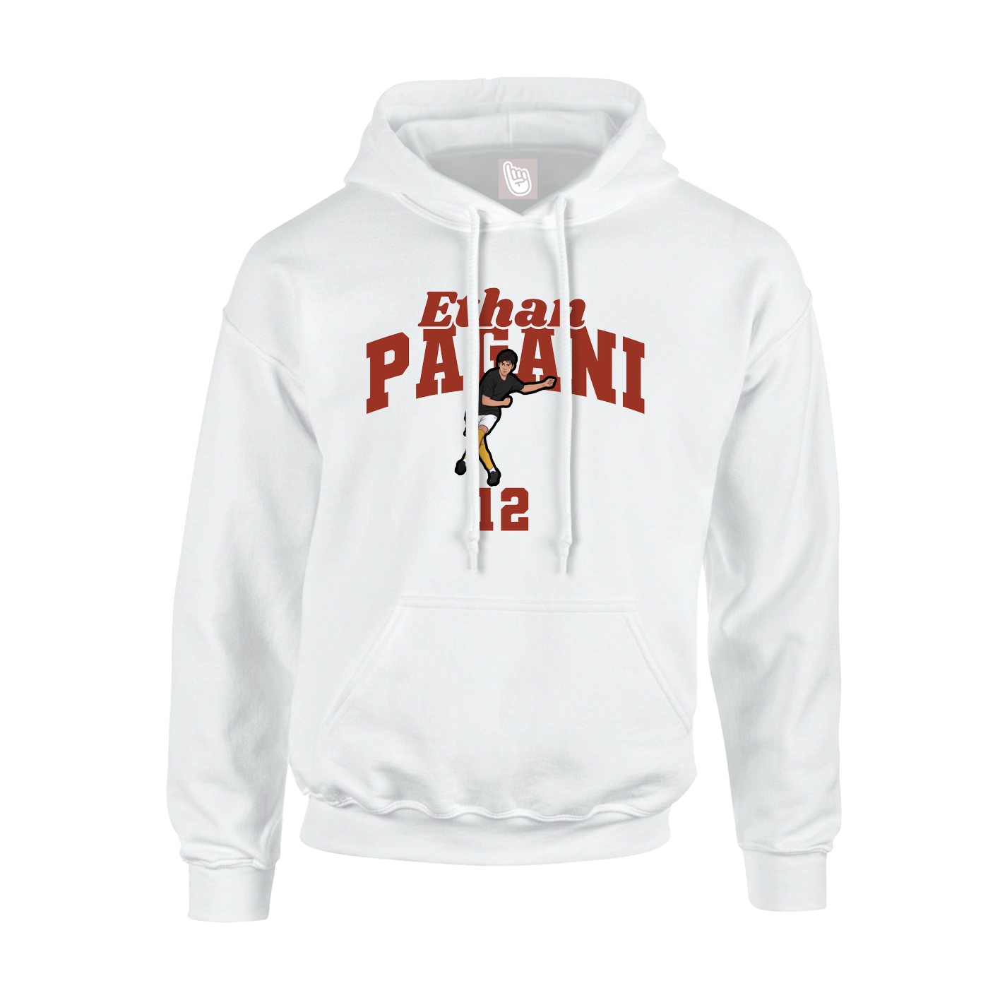 Hoodie — Signature Arch in White