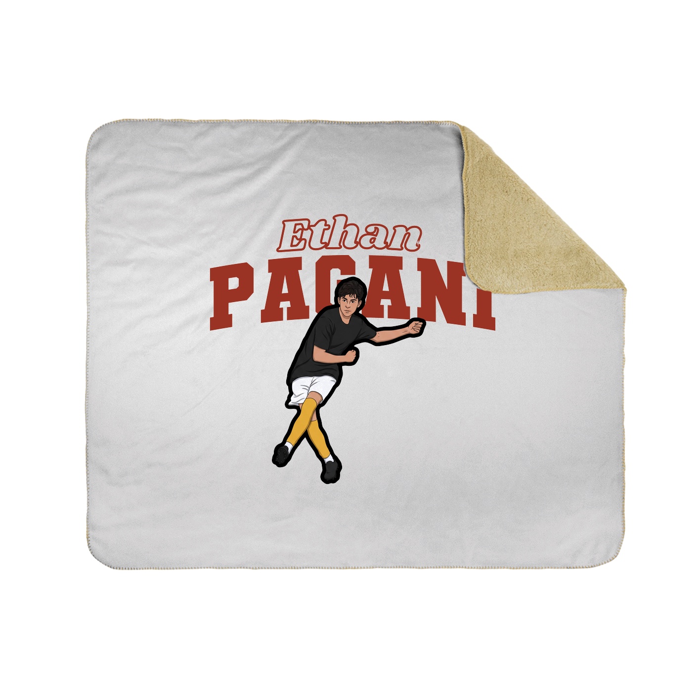 Throw Blanket — Name Arch in White
