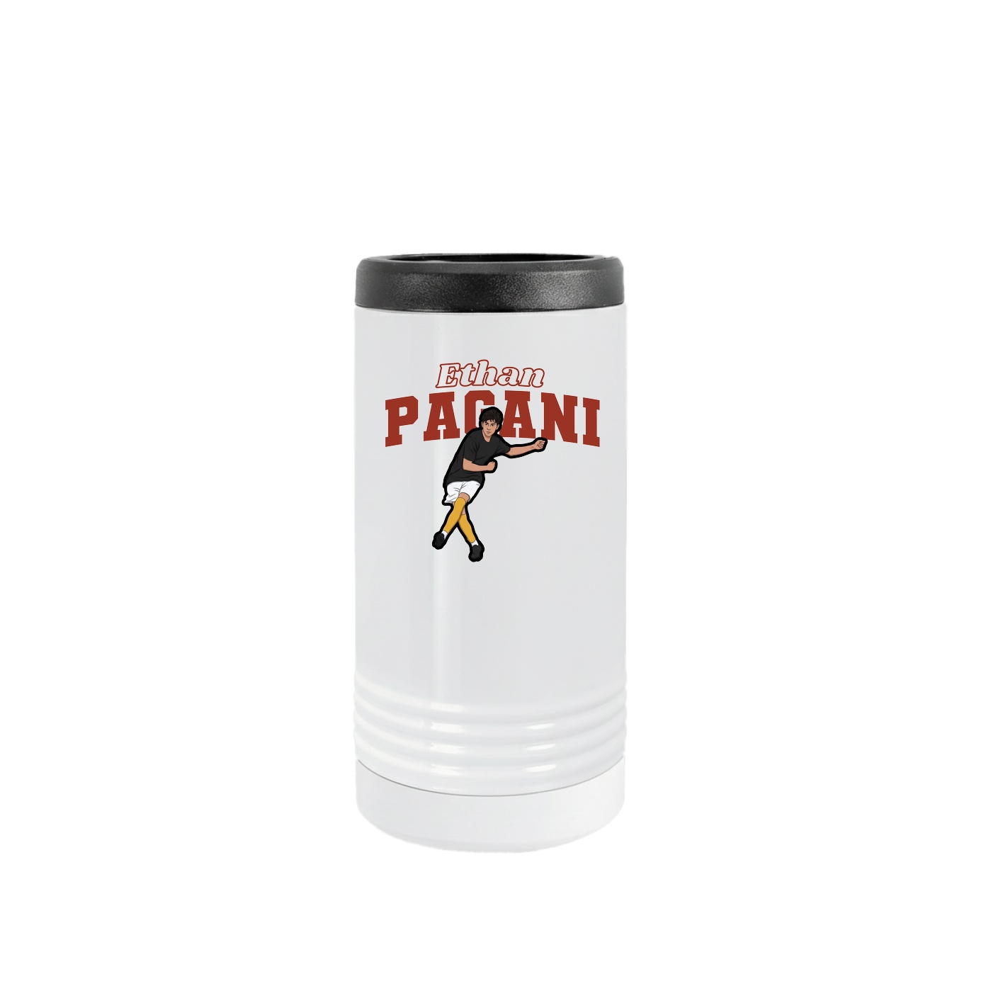 Slim Beverage Holder — Name Arch in White