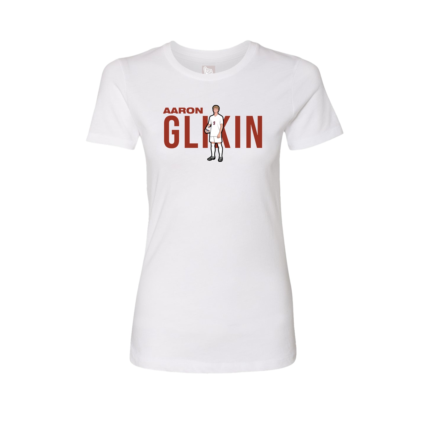 Fitted Women's Tee — Player Name in White