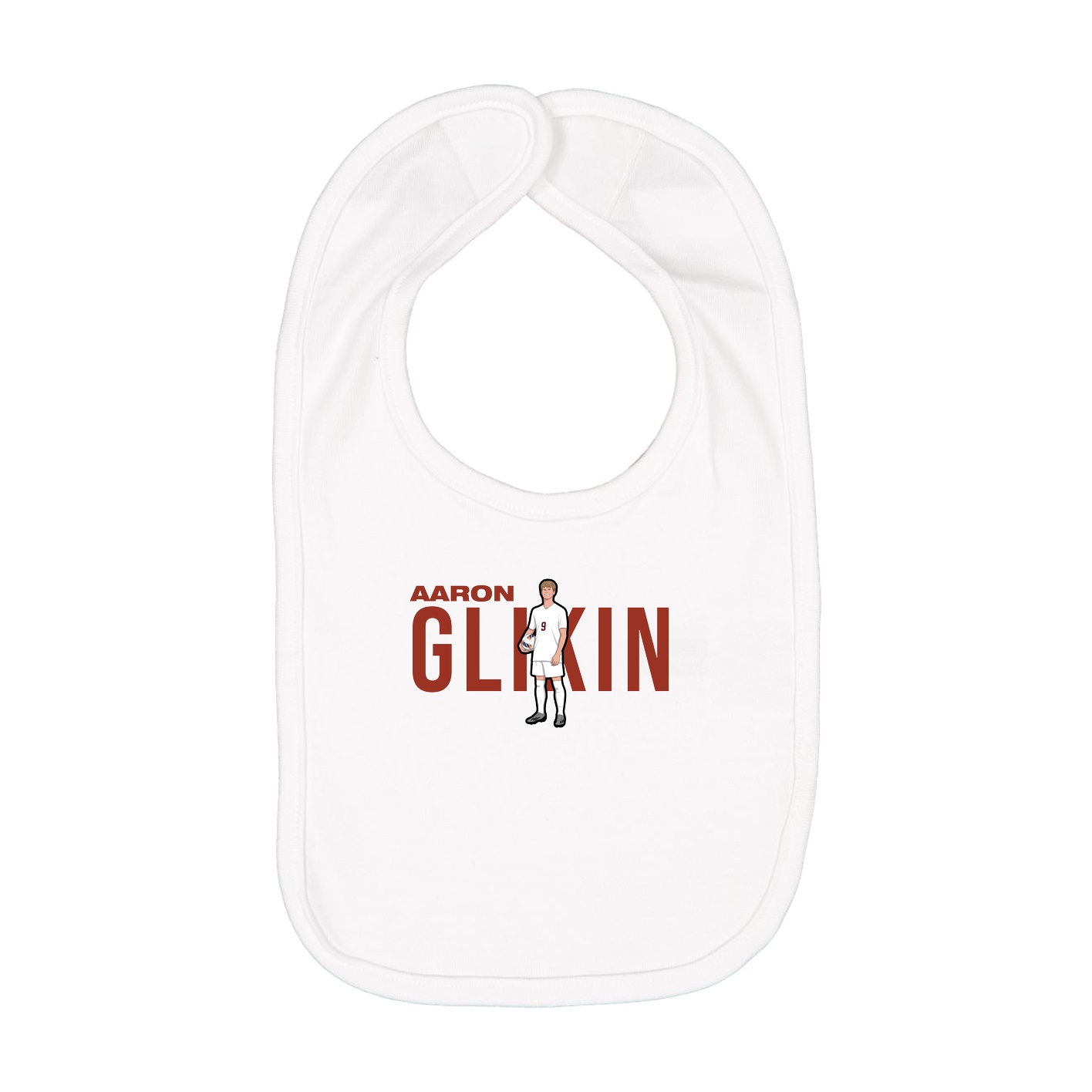 Infant Bib — Player Name in White