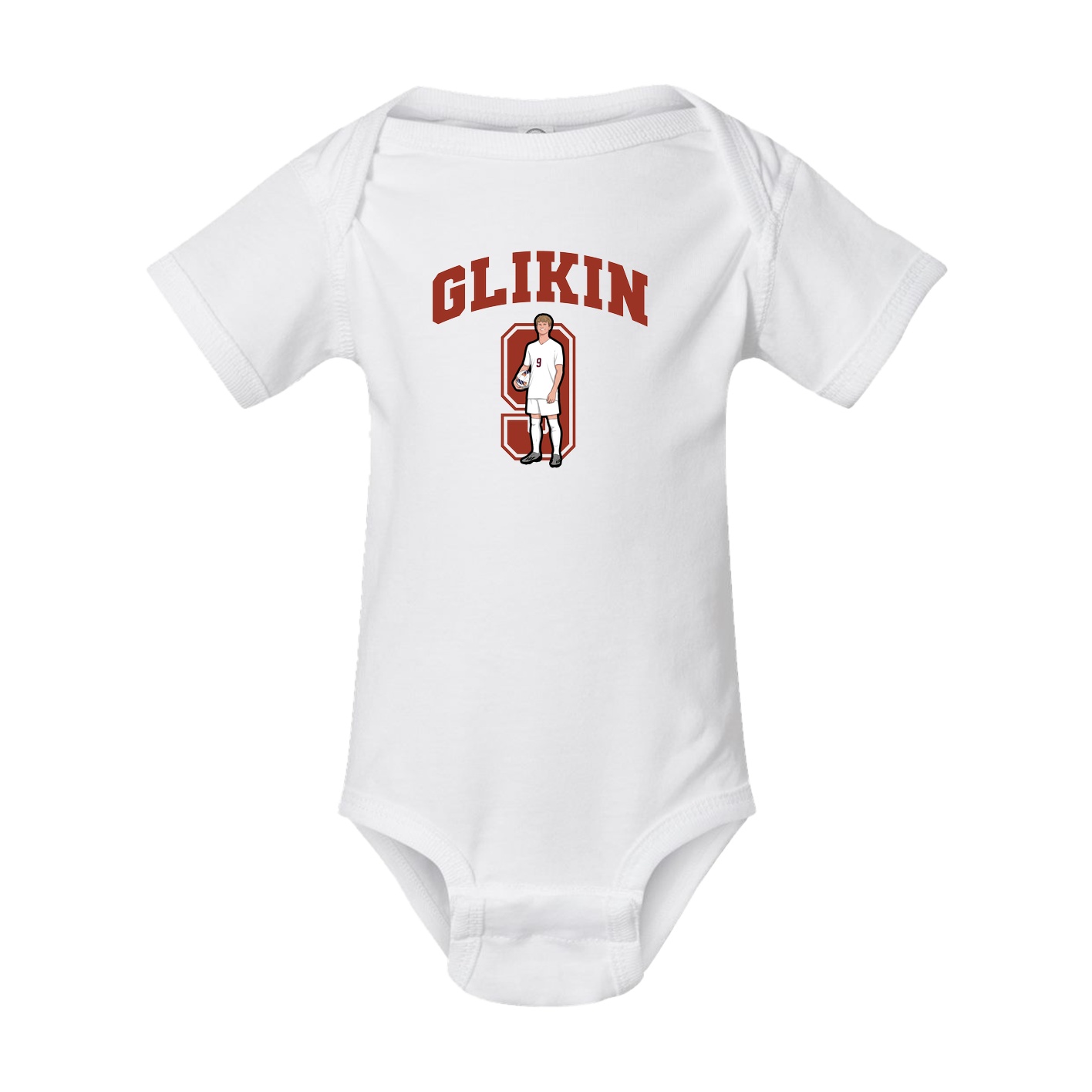 Baby Onesie — Number in White