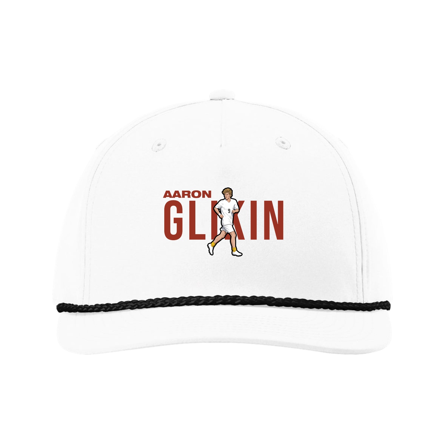 Five-Panel Classic Rope Cap — Player Name in White