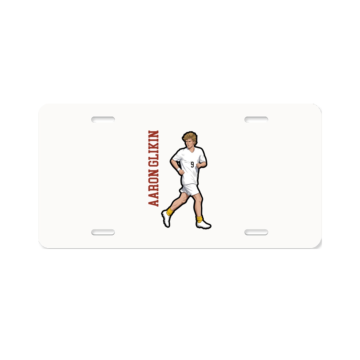 License Plate — Name Vertical in Classic