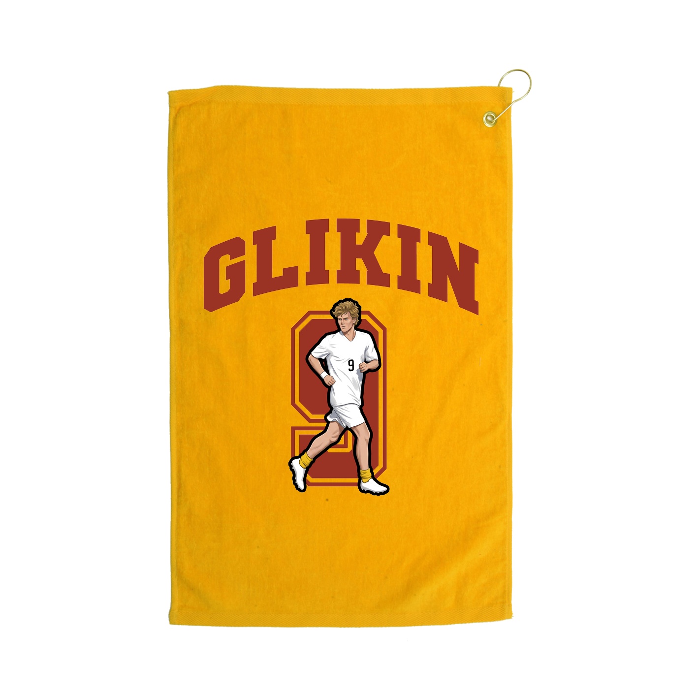 Golf Towel — Number in Gold