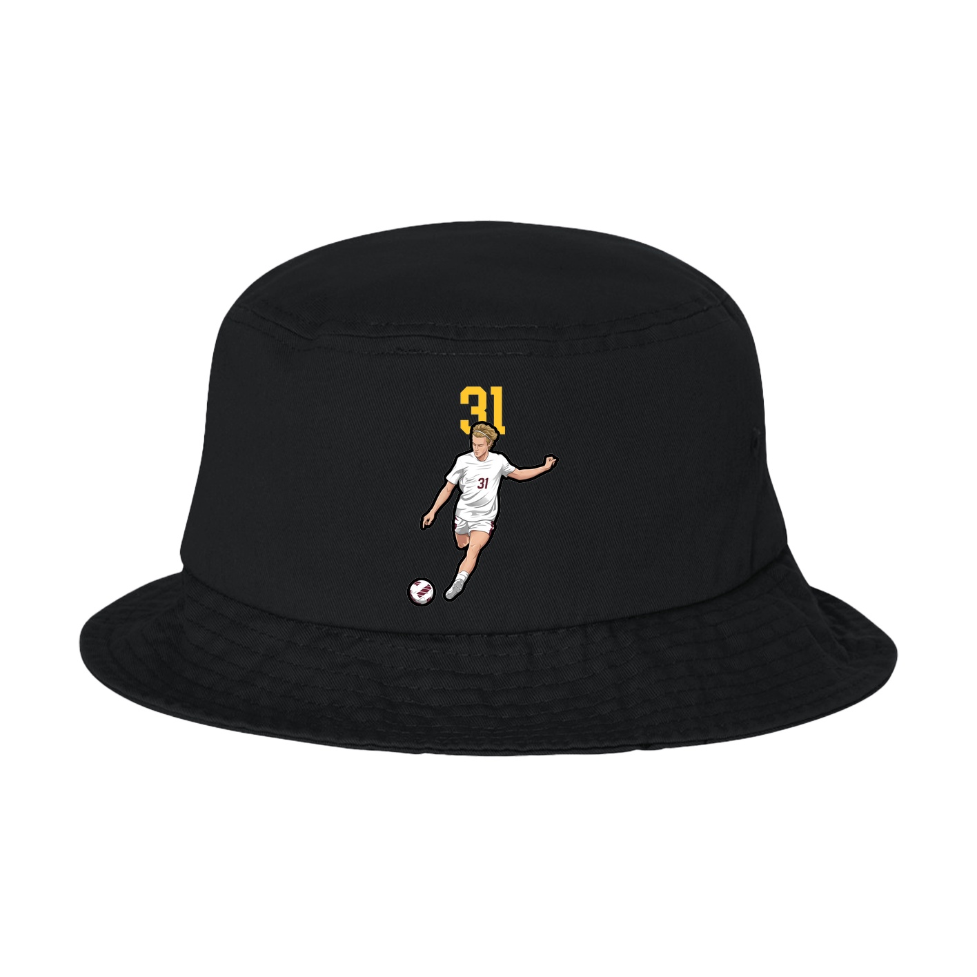 Bucket Cap — Number Top in Black