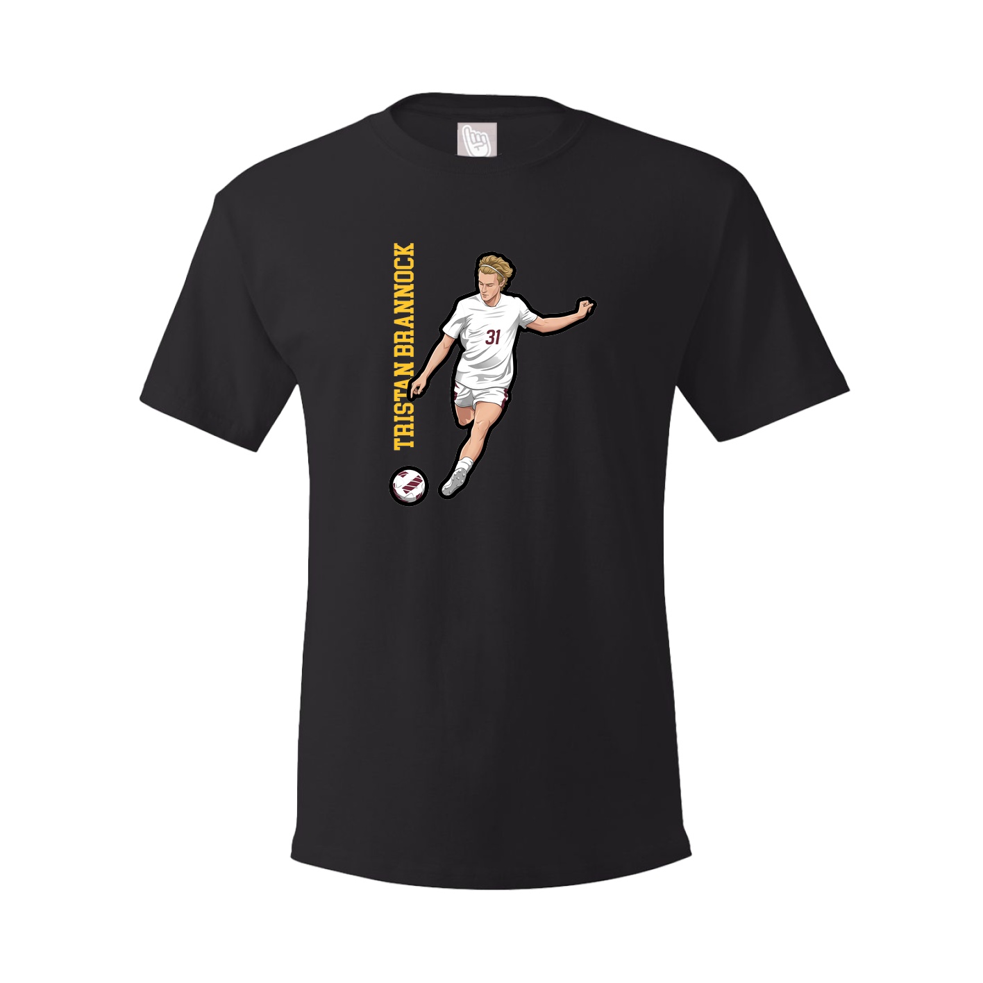 Youth Tee — Name Vertical in Black