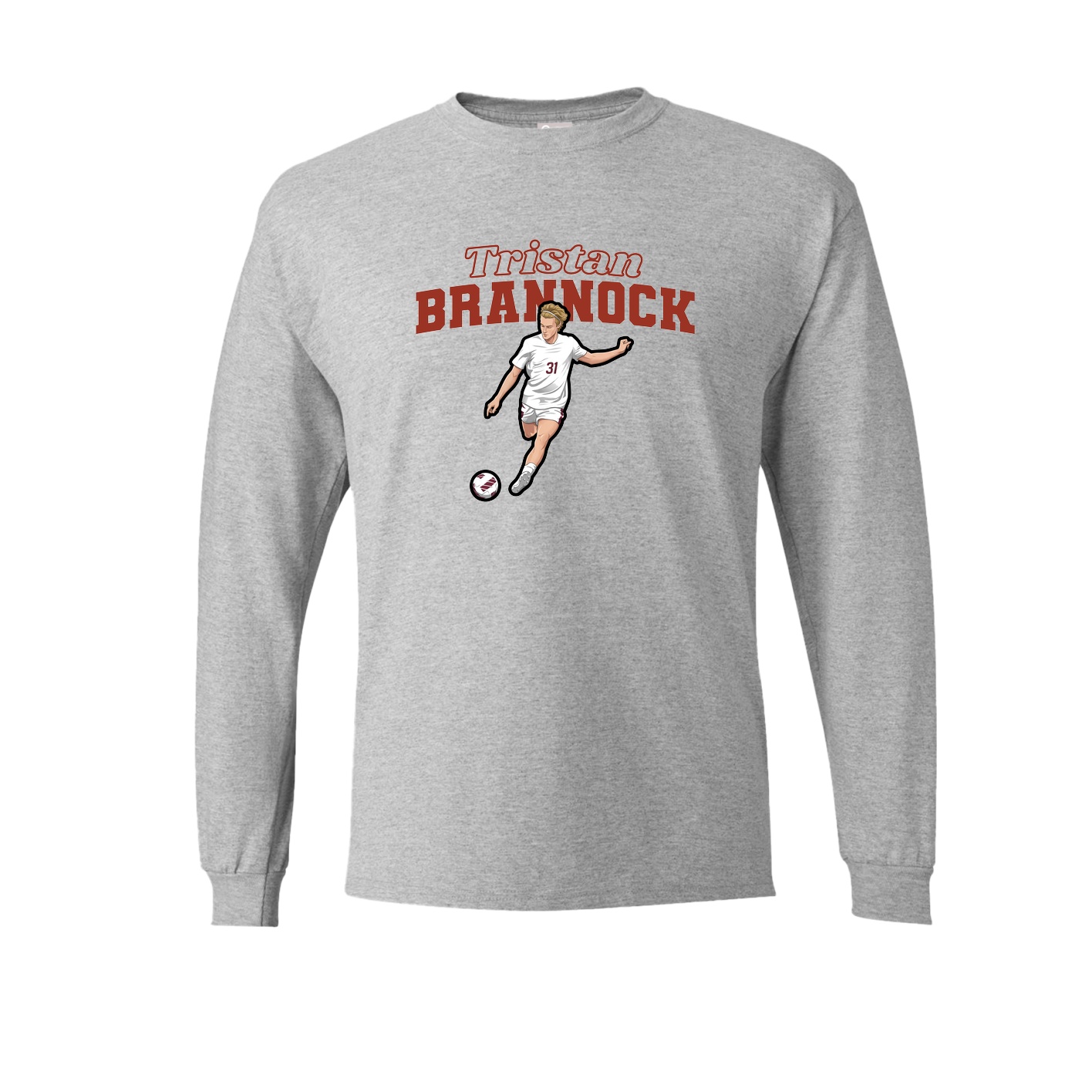 Long Sleeve Tee — Name Arch in Grey