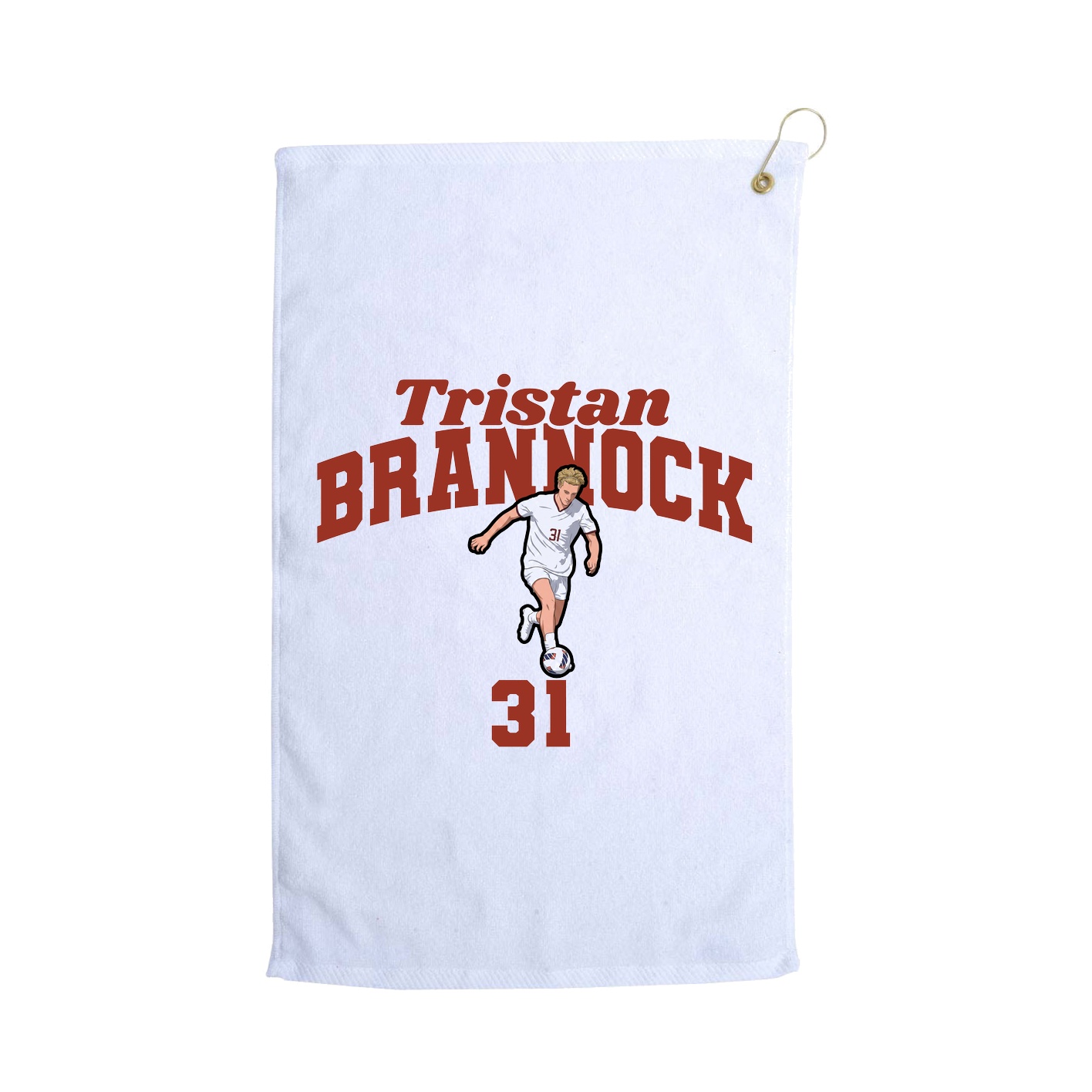 Golf Towel — Signature Arch in White