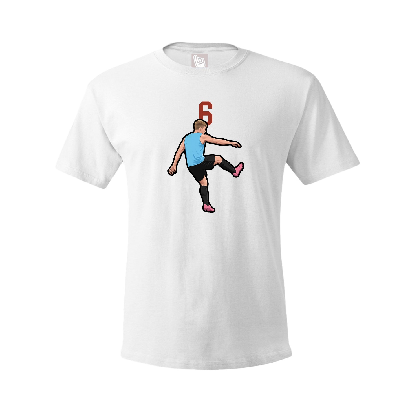 Youth Tee — Number Top in White