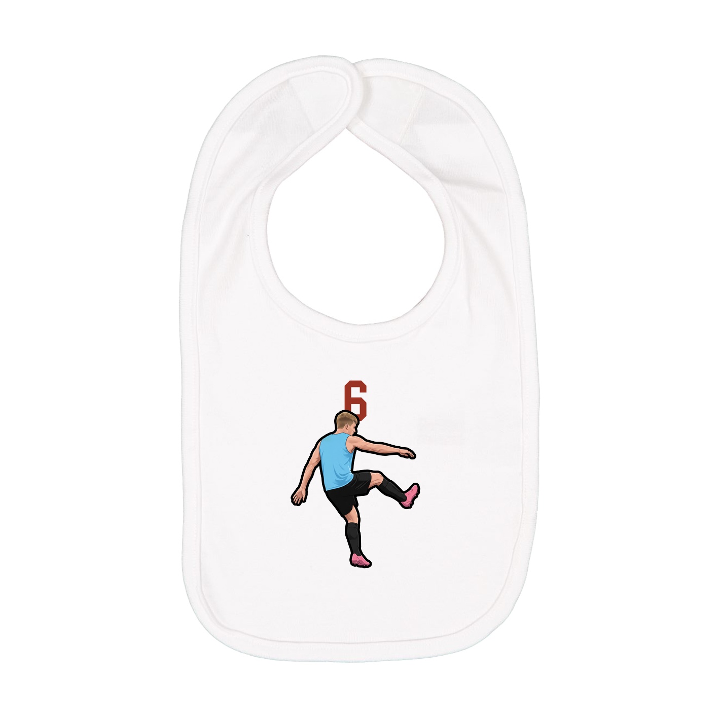 Infant Bib — Number Top in White