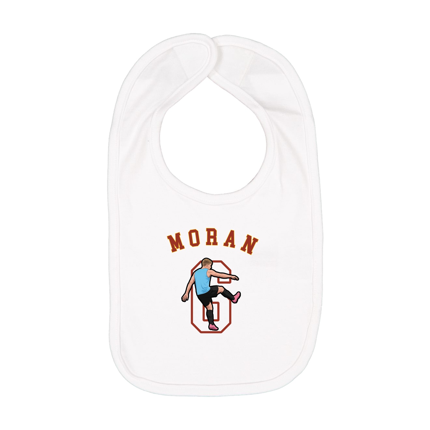 Infant Bib — Shirsey Arch in White