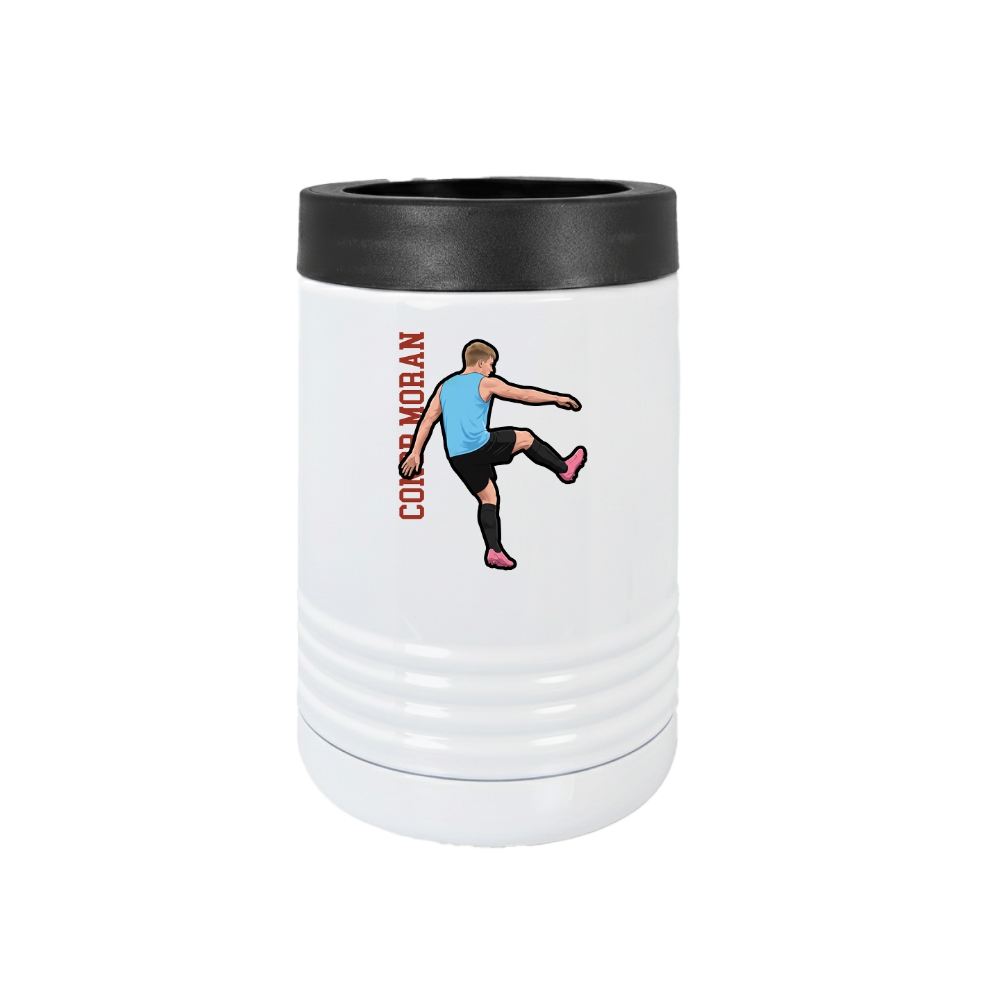 Beverage Holder — Name Vertical in White