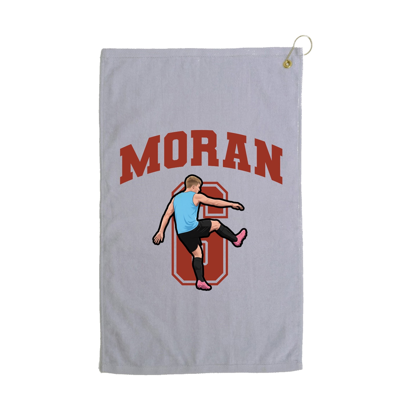 Golf Towel — Number in Grey