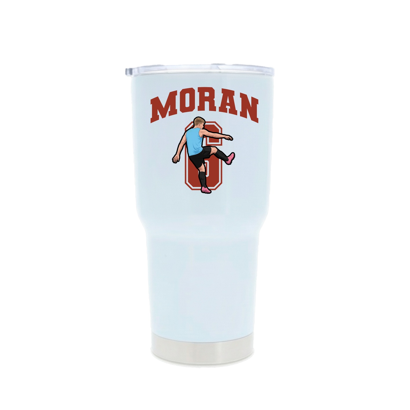 30oz Stainless Steel Tumbler — Number in White