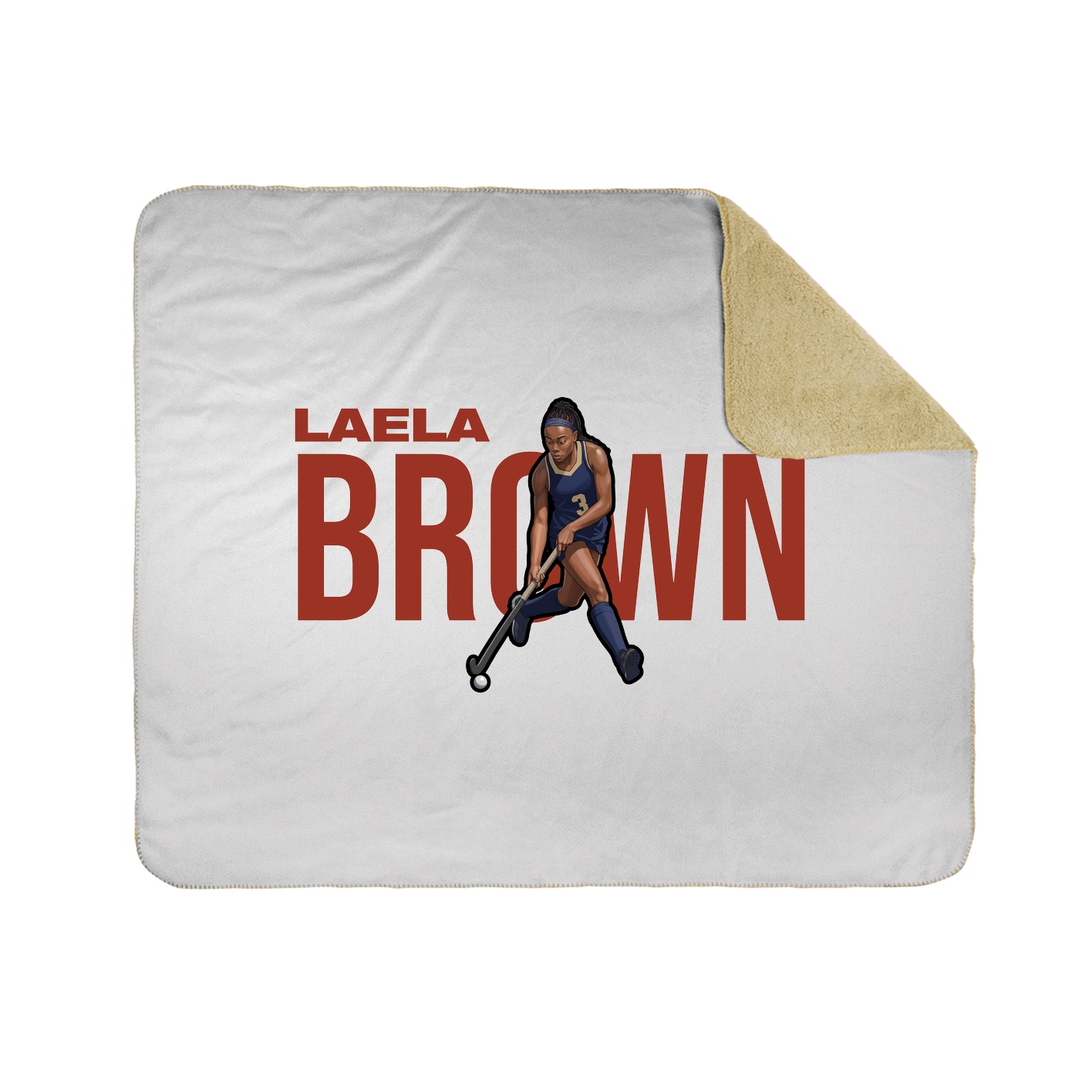 Throw Blanket — Player Name in White