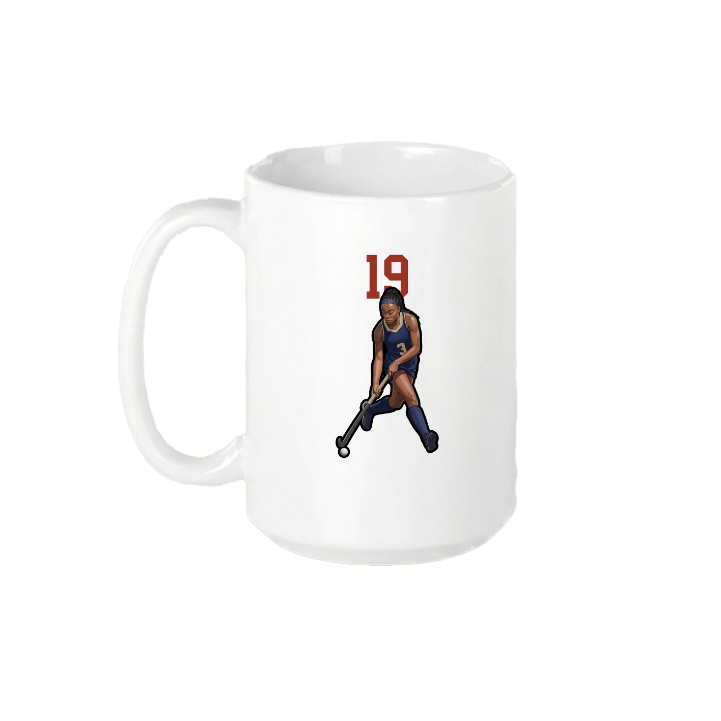15oz Coffee Mug — Number Top in White