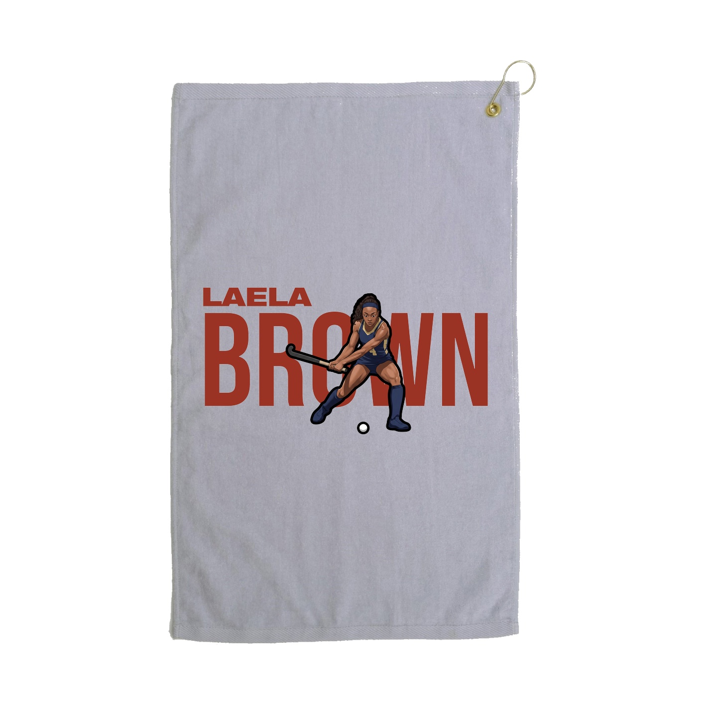 Golf Towel — Player Name in Grey