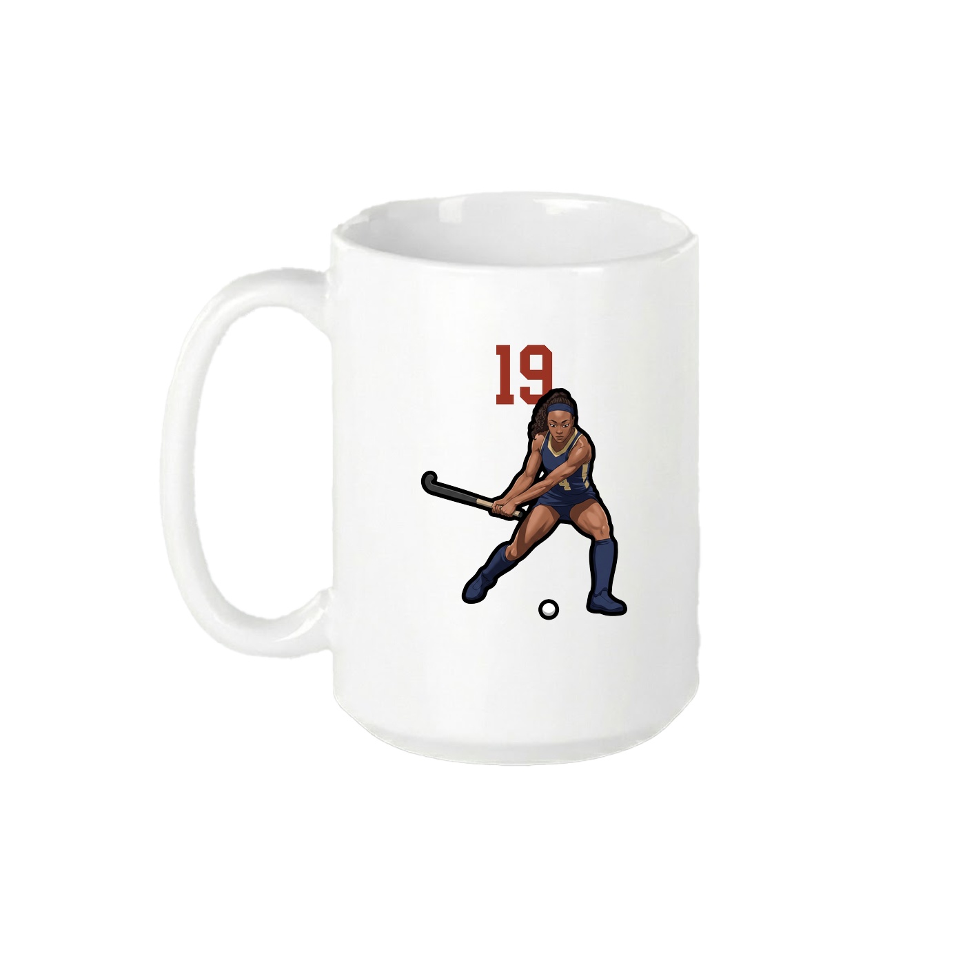 15oz Coffee Mug — Number Top in White