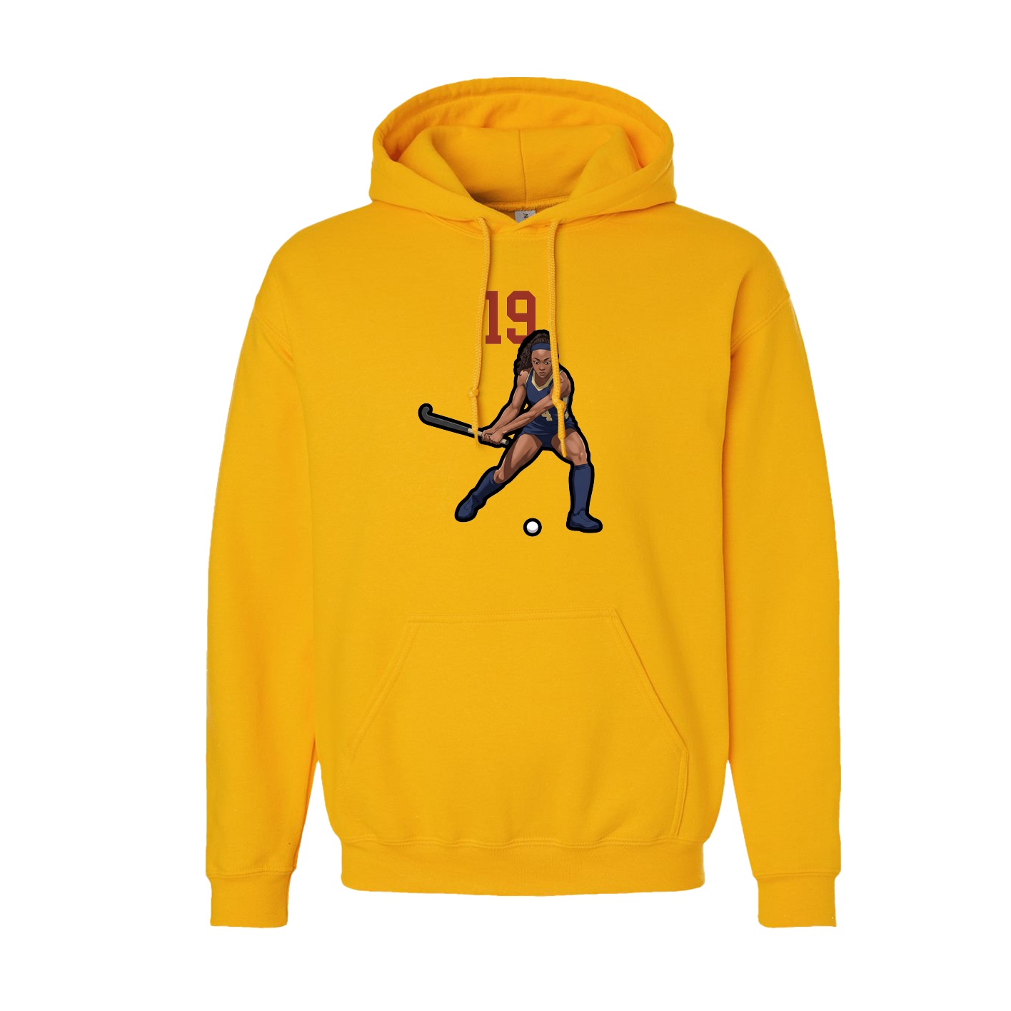Hoodie — Number Top in Gold