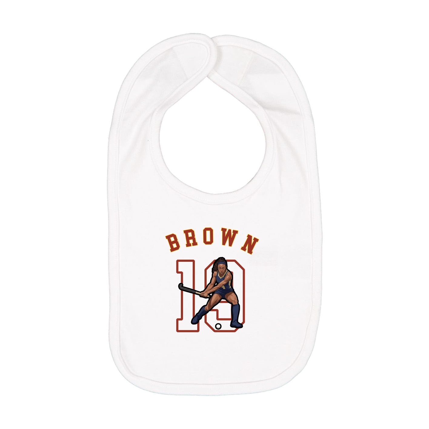 Infant Bib — Shirsey Arch in White