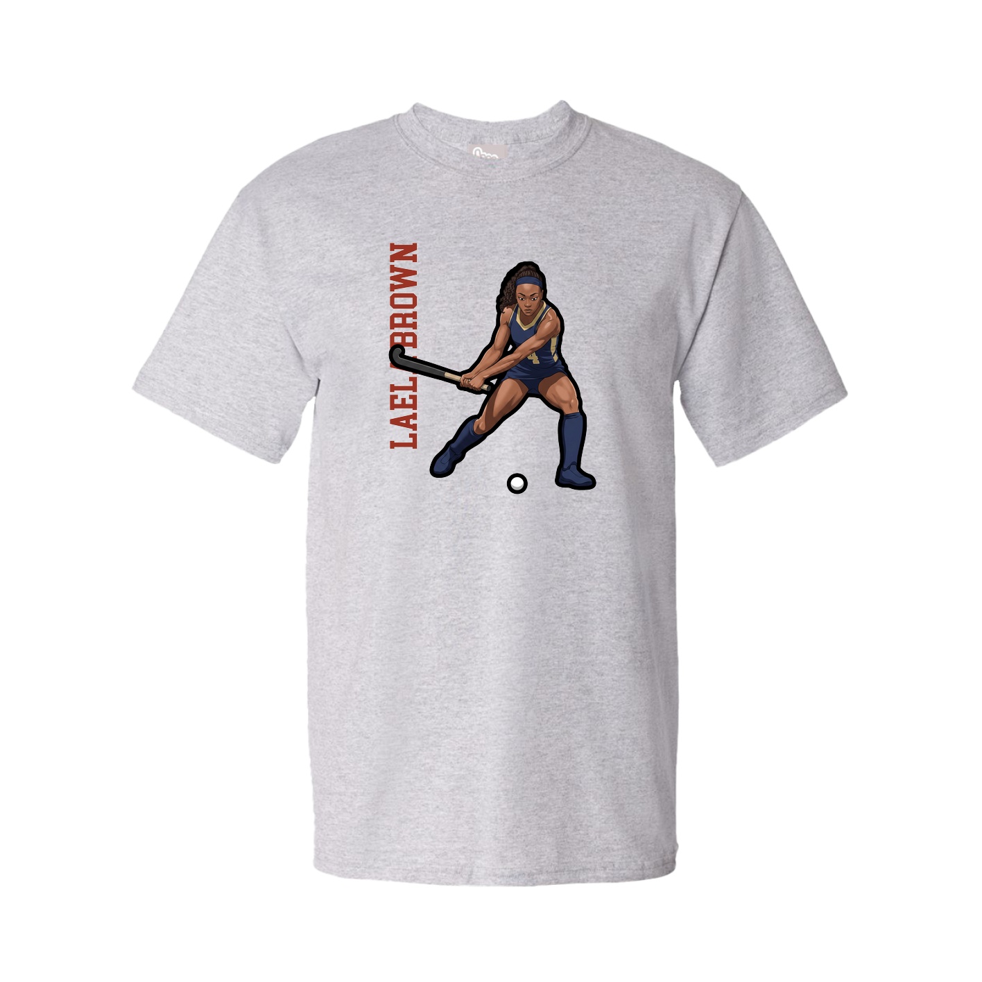 Tee — Name Vertical in Grey