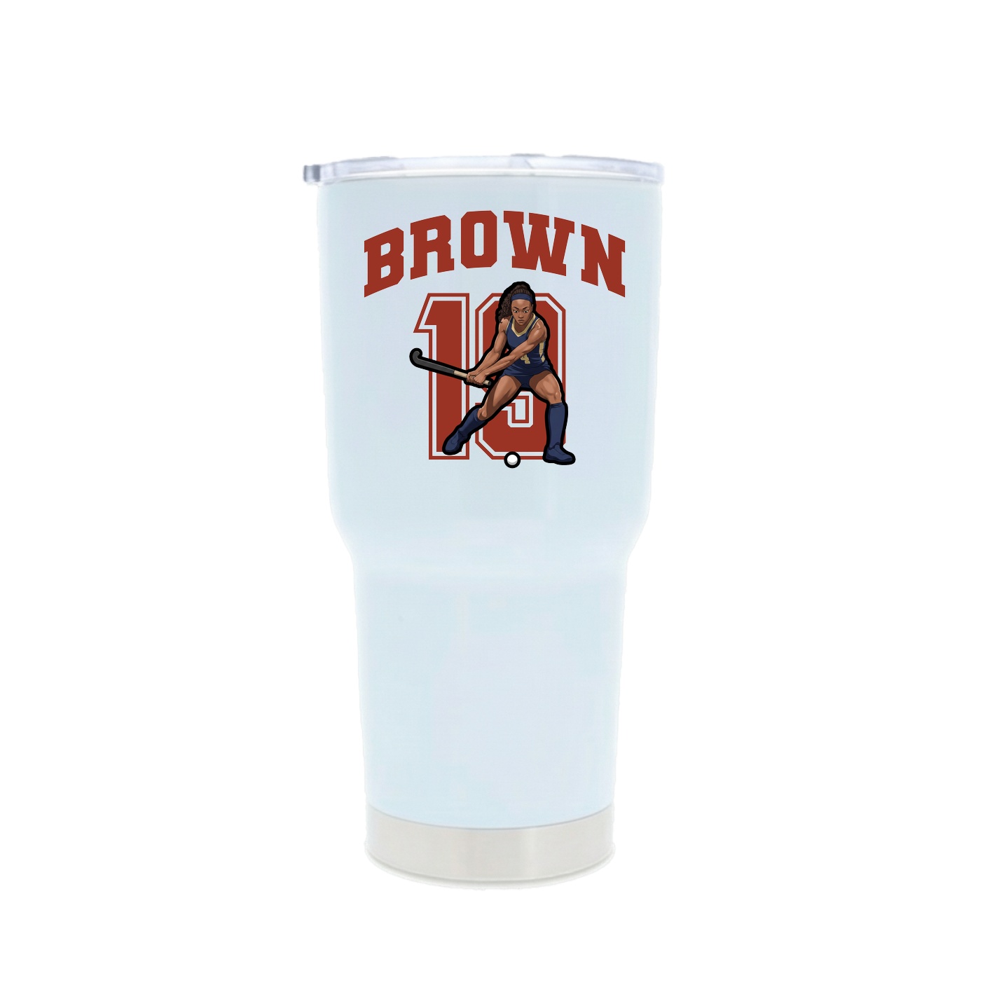 30oz Stainless Steel Tumbler — Number in White
