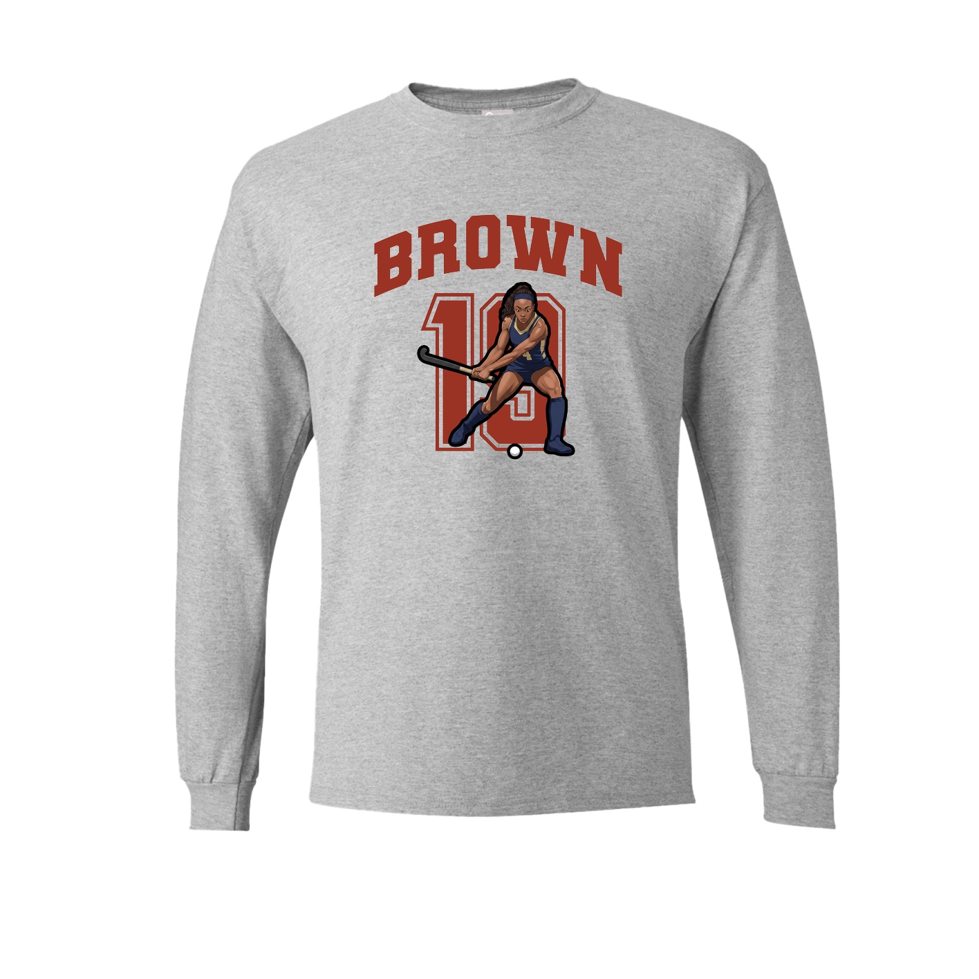 Long Sleeve Tee — Number in Grey