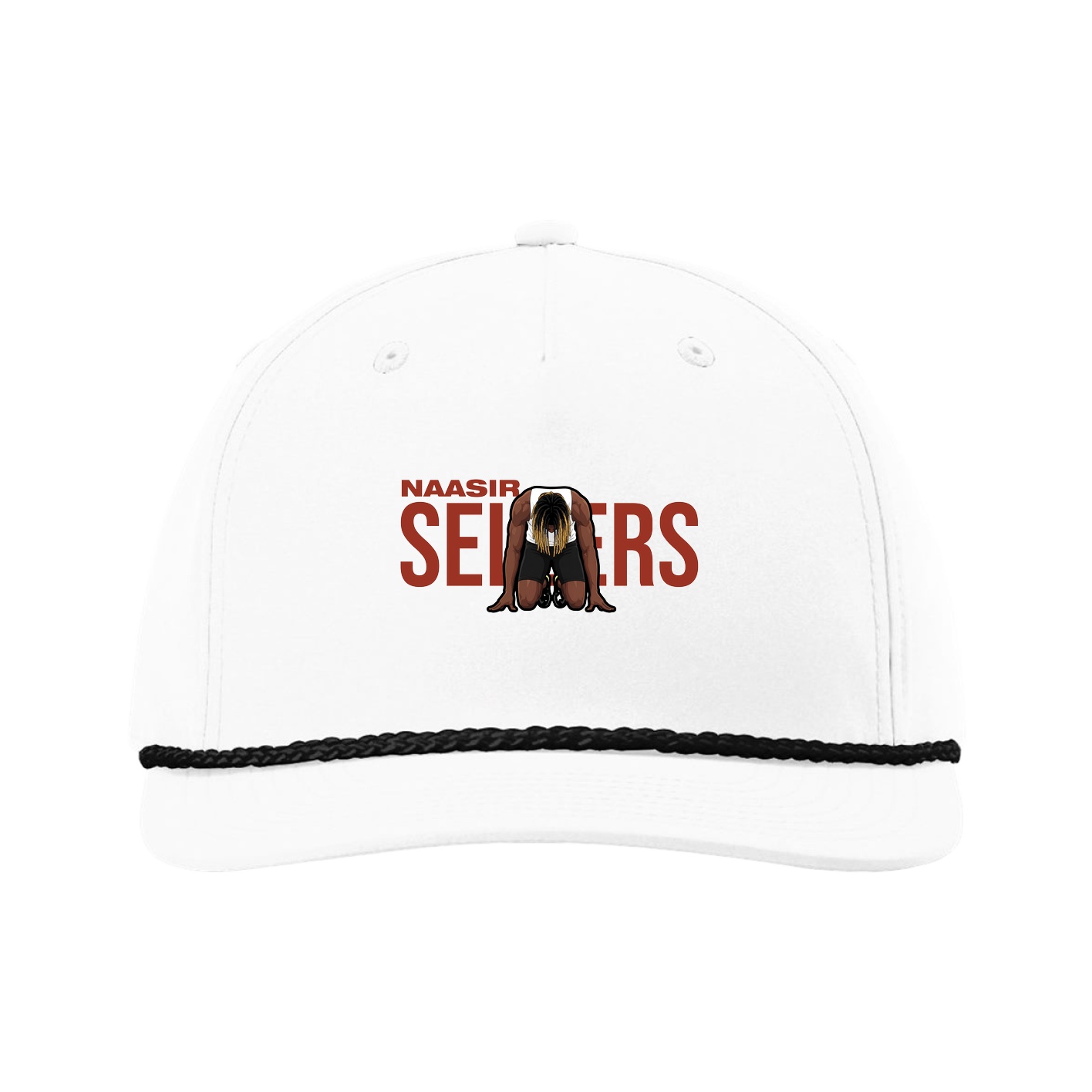 Five-Panel Classic Rope Cap — Player Name in White